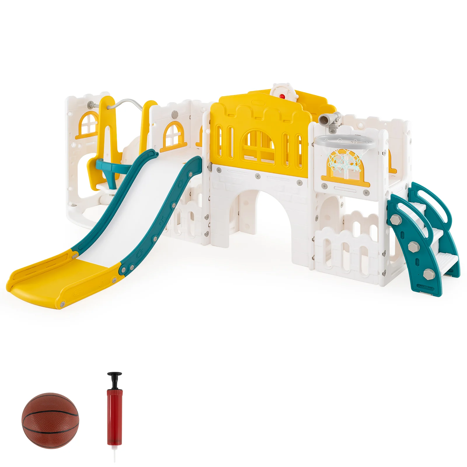 10 in 1 Toddler Swing and Slide Set, Baby Indoor Playground for Ages 1+ Years Old - Image 10