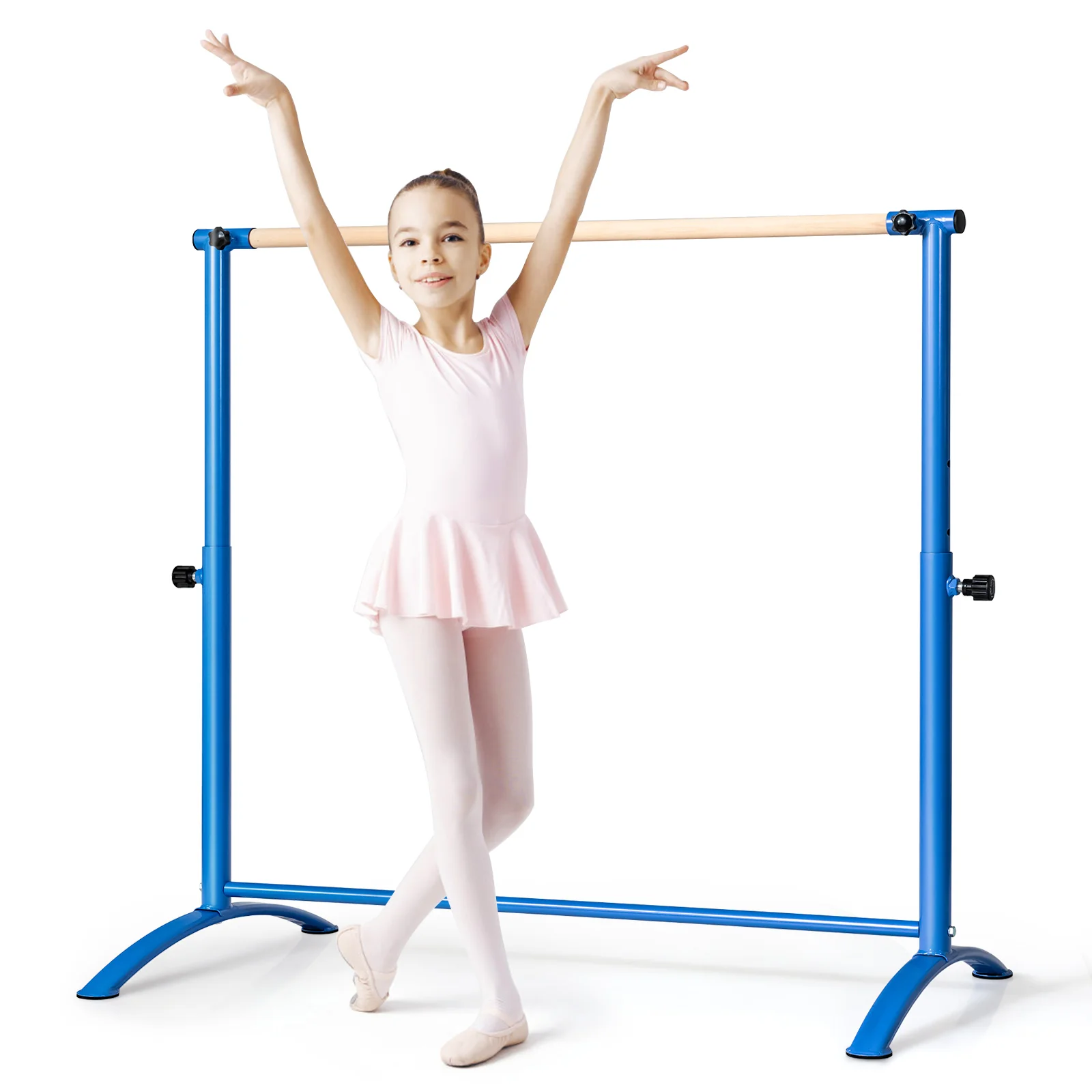 130 cm Ballet Barre Bar, Freestanding Dancing Bar W/ 4-Position Adjustable Height - Image 11