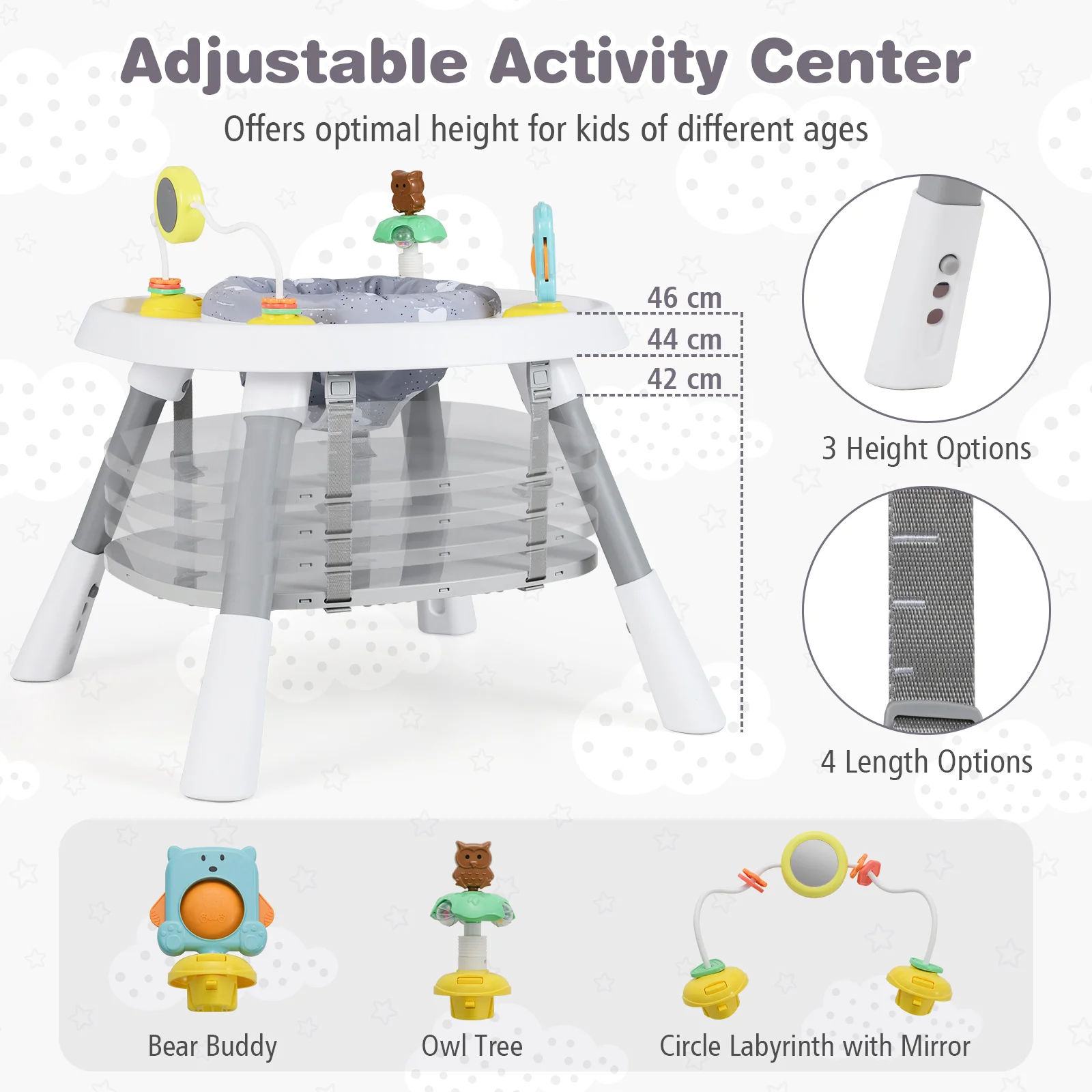 15-in-1 Convertible Baby High Chair, Multifunctional Kids Table & Chair Set - Image 9