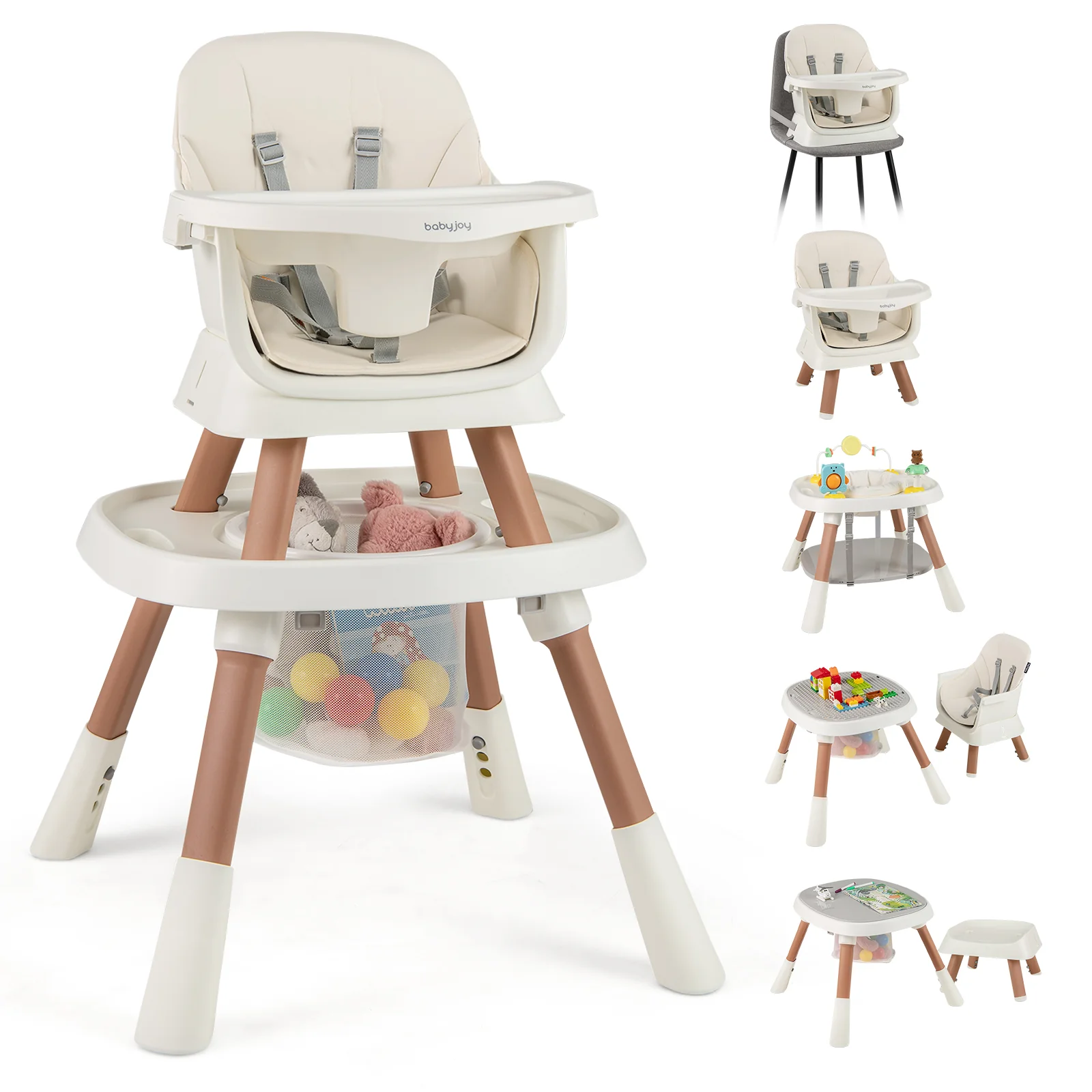 16-in-1 Baby High Chair, Convertible Highchair for Babies and Toddlers with Activity Center - Image 11