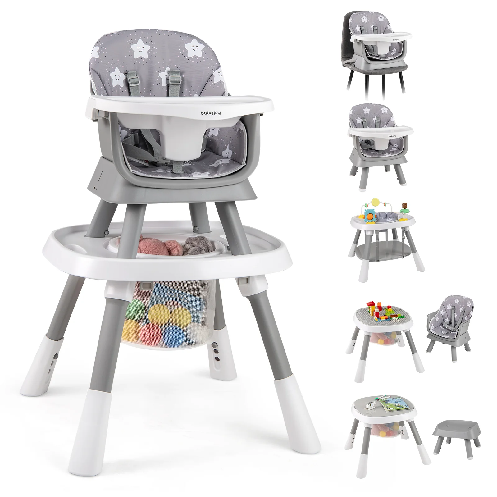 16-in-1 Baby High Chair, Convertible Highchair for Babies and Toddlers with Activity Center - Image 12