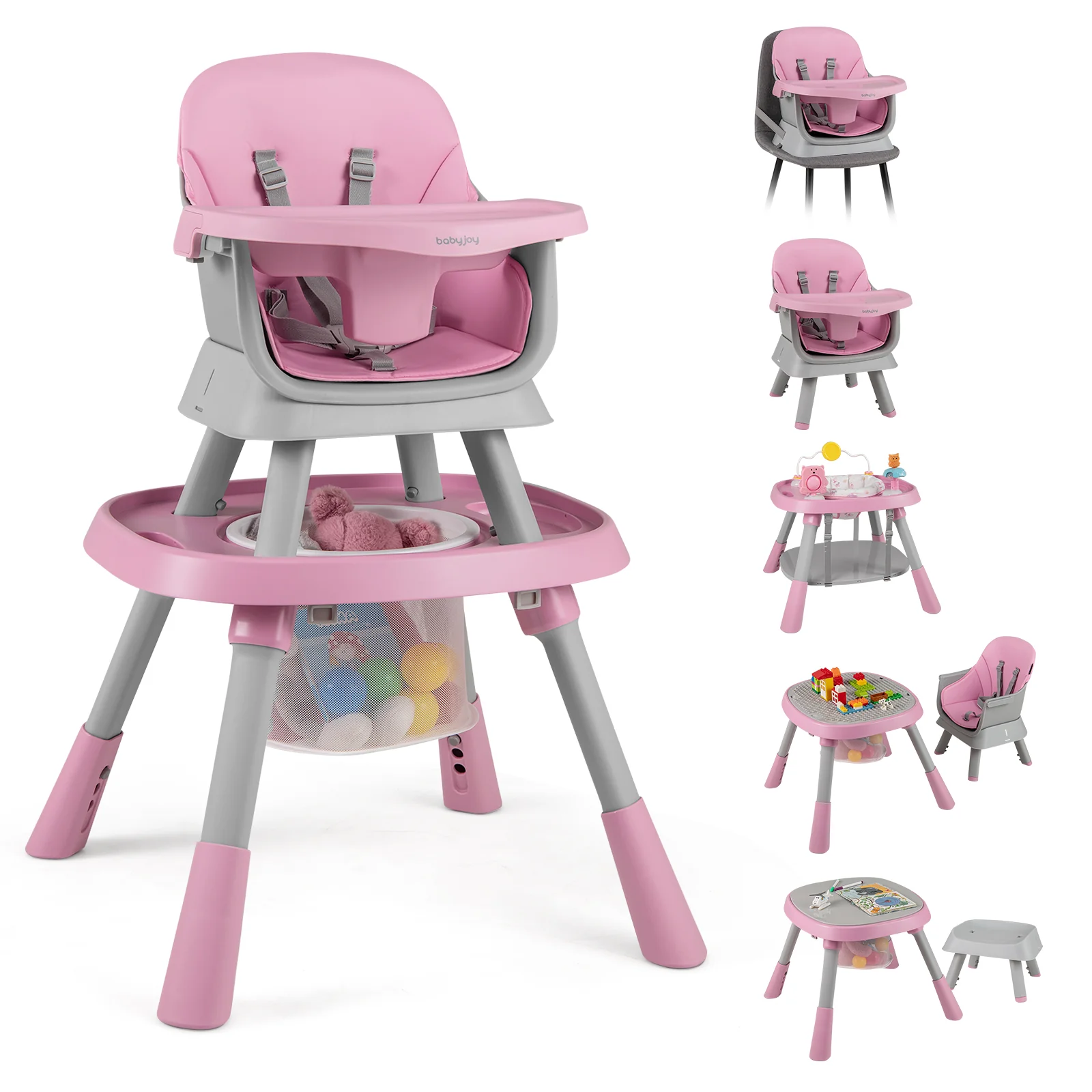 16-in-1 Baby High Chair, Convertible Highchair for Babies and Toddlers with Activity Center - Image 13