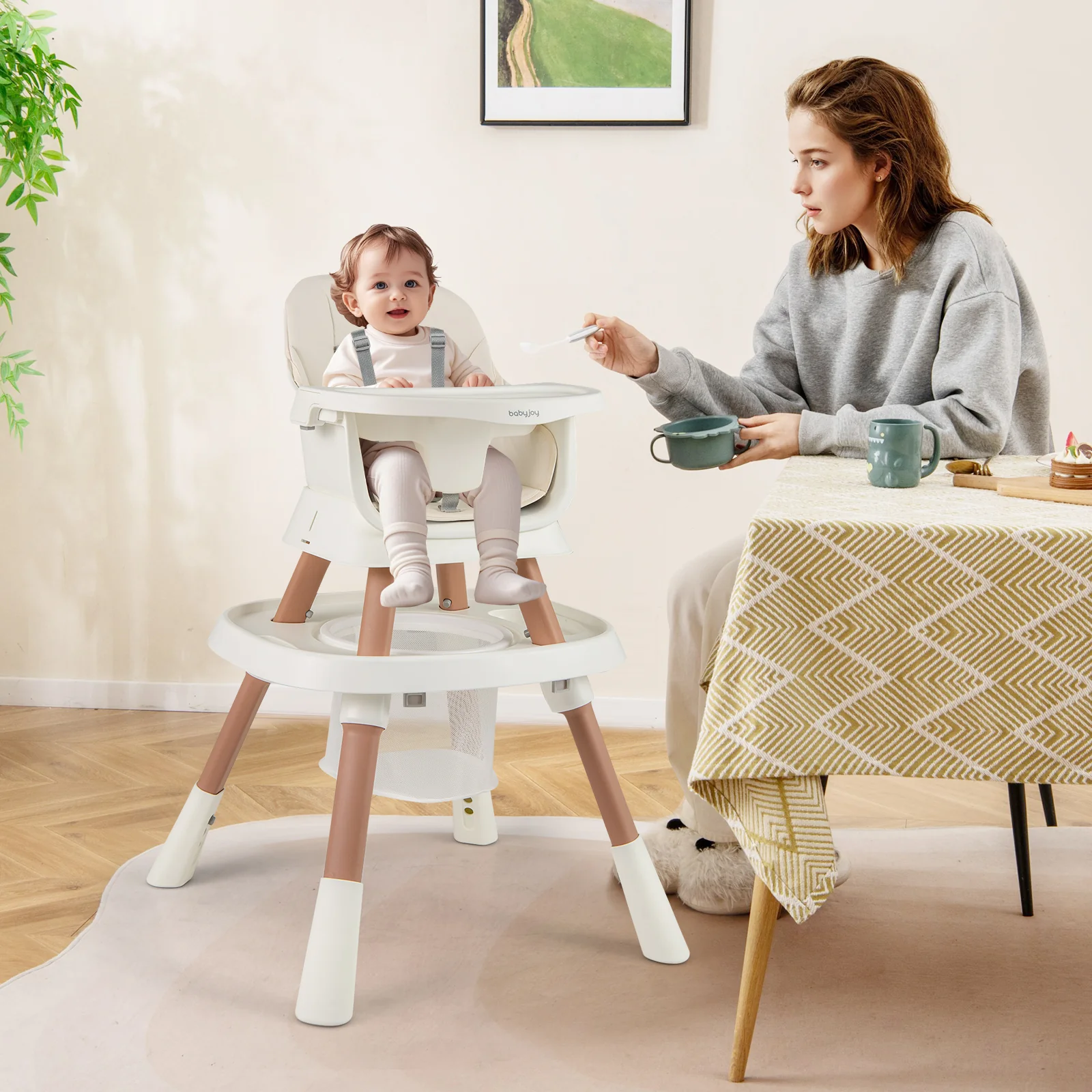 16-in-1 Baby High Chair, Convertible Highchair for Babies and Toddlers with Activity Center - Image 2