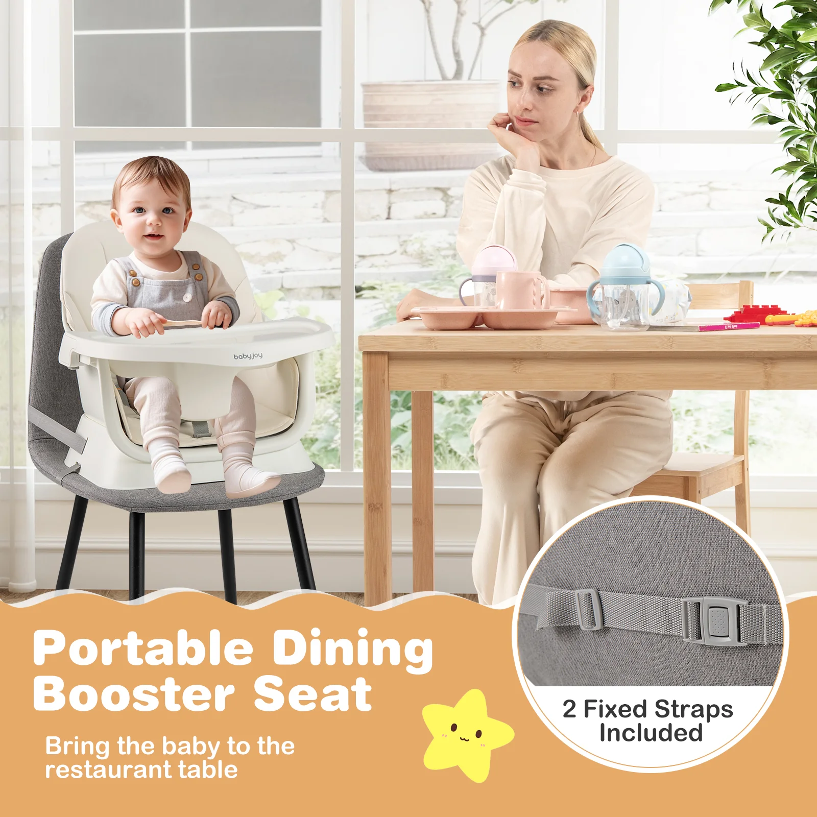 16-in-1 Baby High Chair, Convertible Highchair for Babies and Toddlers with Activity Center - Image 4