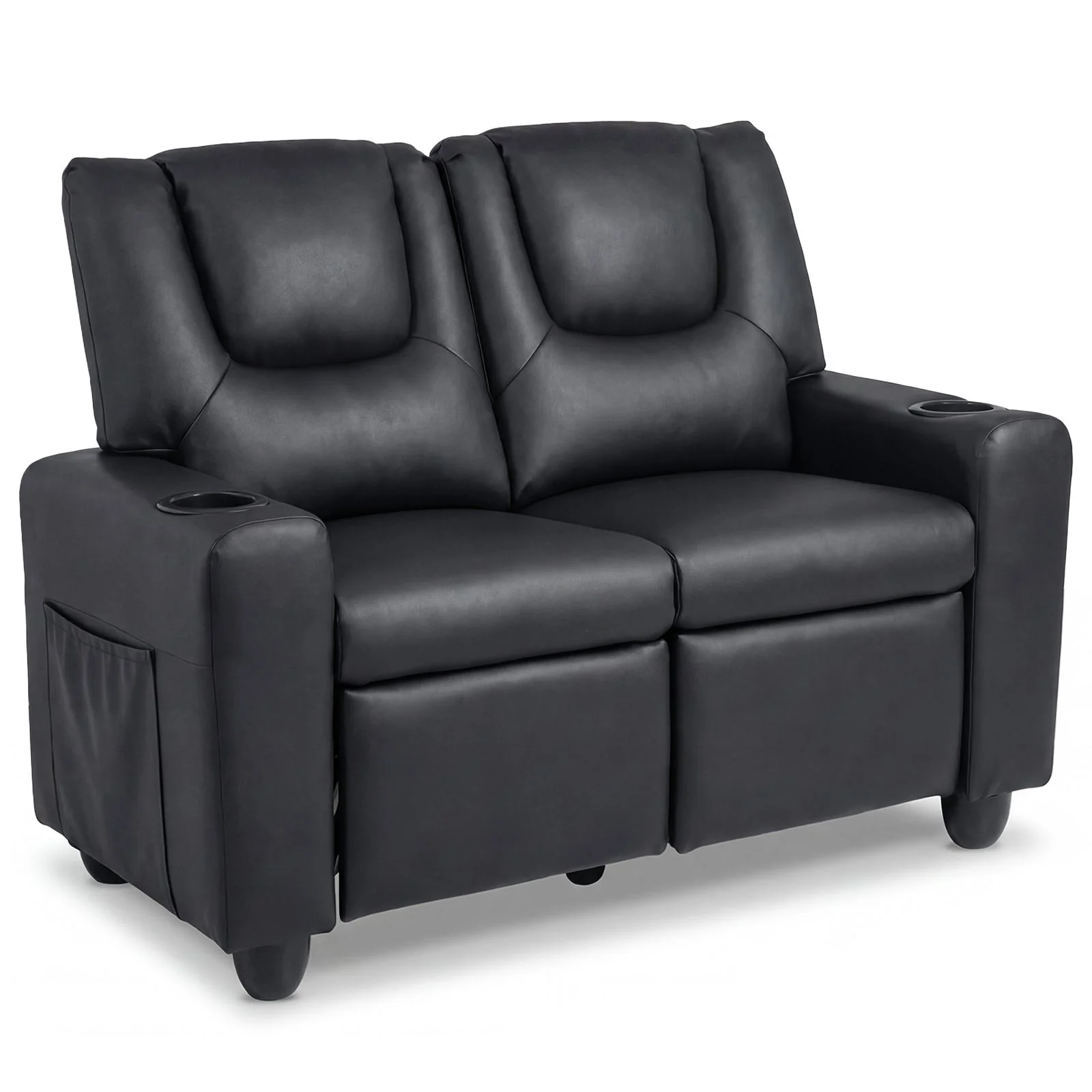 2-Seater Kids Recliner Chair with 2 Cup Holders and 2 Side Storage Pockets - Image 10