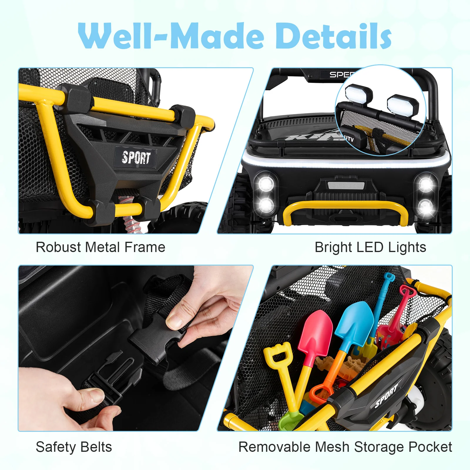 24V Ride on Toy for Kids with Horn and Music for Boys and Girls - Image 10