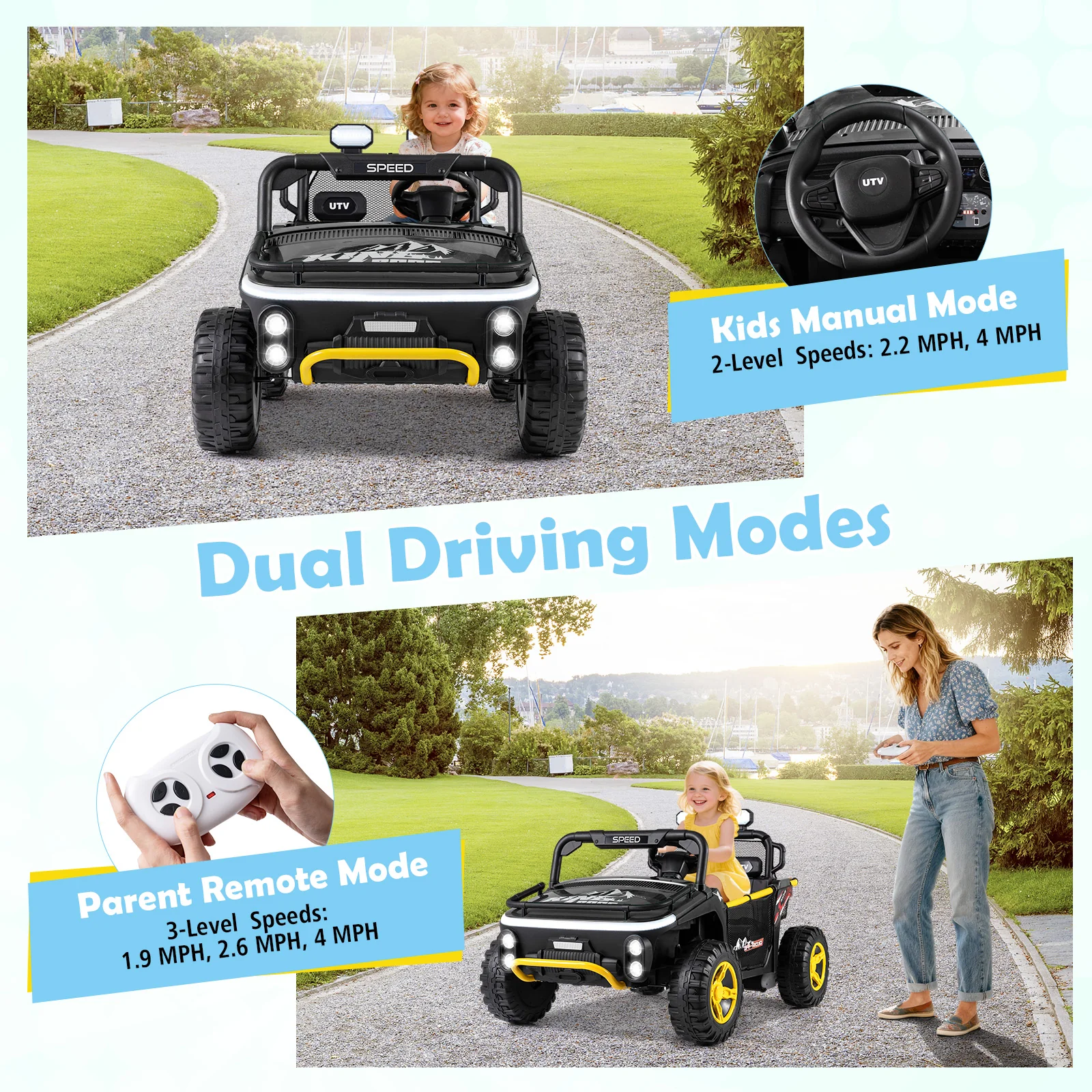 24V Ride on Toy for Kids with Horn and Music for Boys and Girls - Image 4