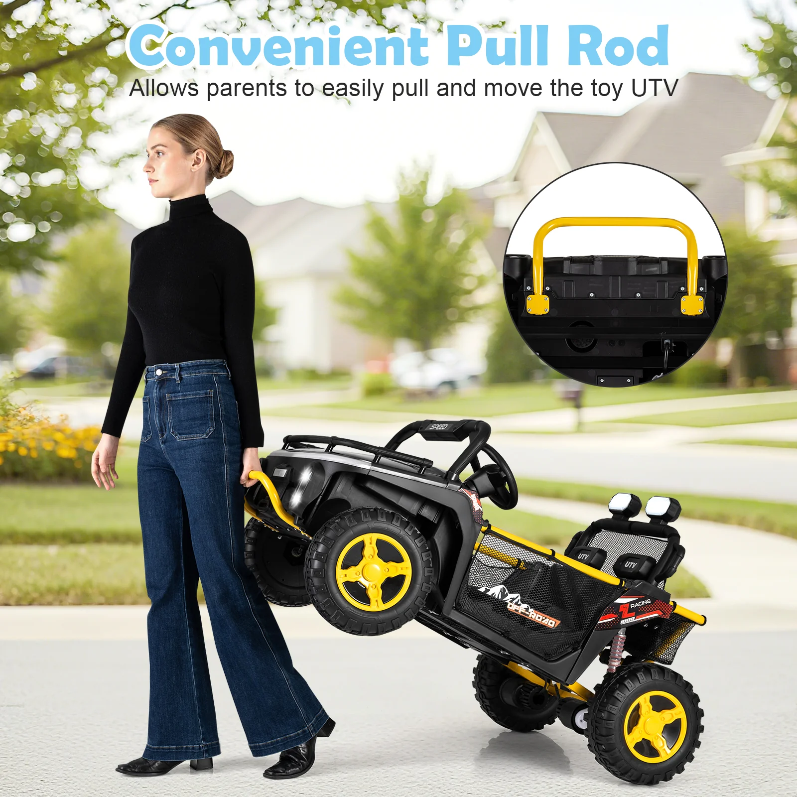 24V Ride on Toy for Kids with Horn and Music for Boys and Girls - Image 9