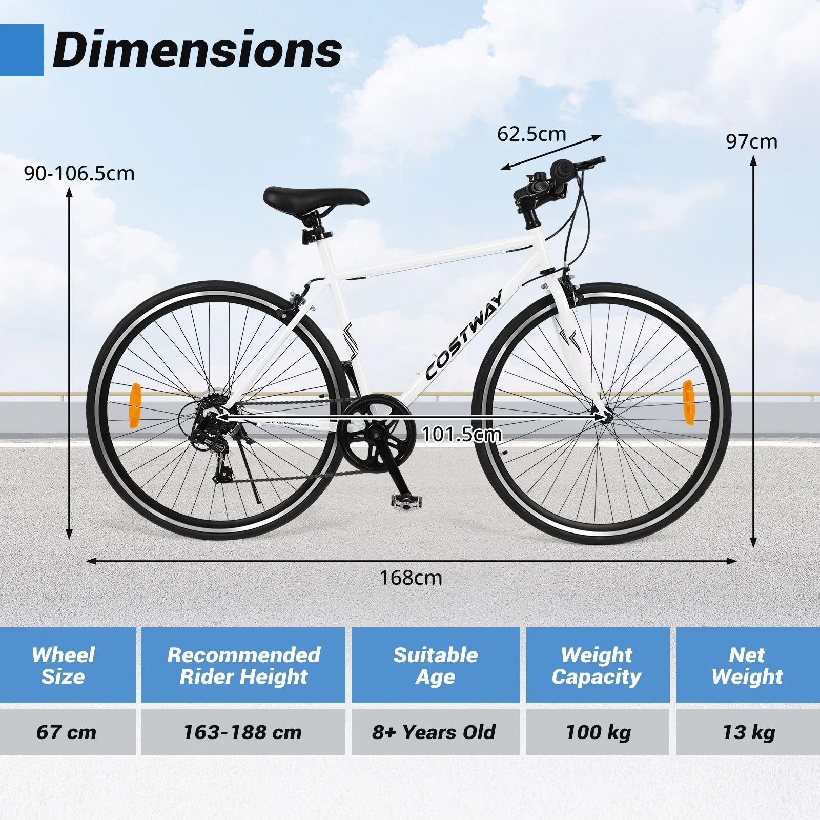 26 Inch Mountain Bike with All-terrain Rubber Wheels and Dual Brakes for Adults and Teens - Image 3