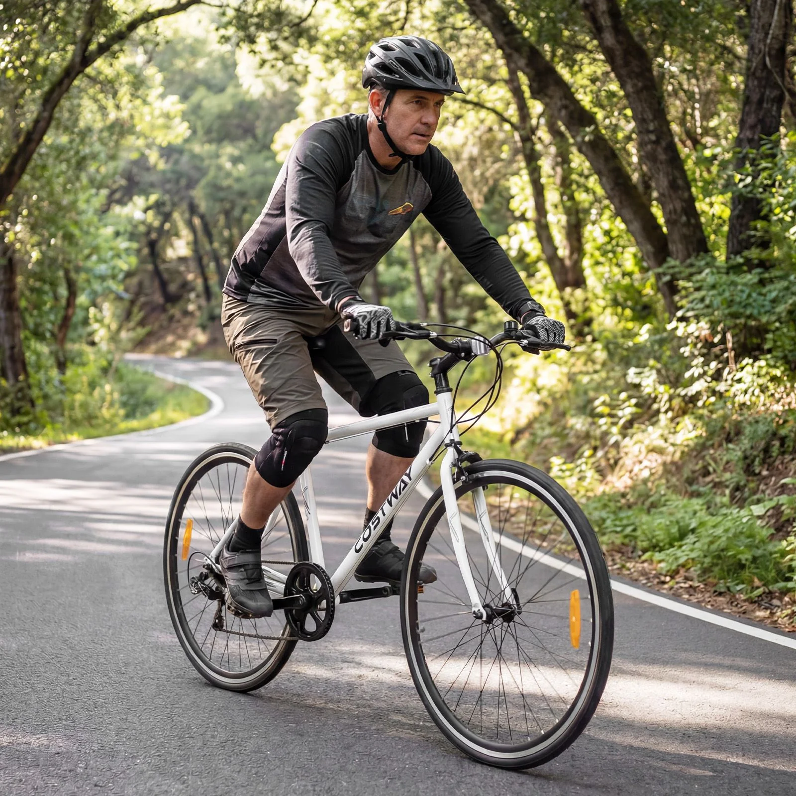 26 Inch Mountain Bike with All-terrain Rubber Wheels and Dual Brakes for Adults and Teens - Image 9