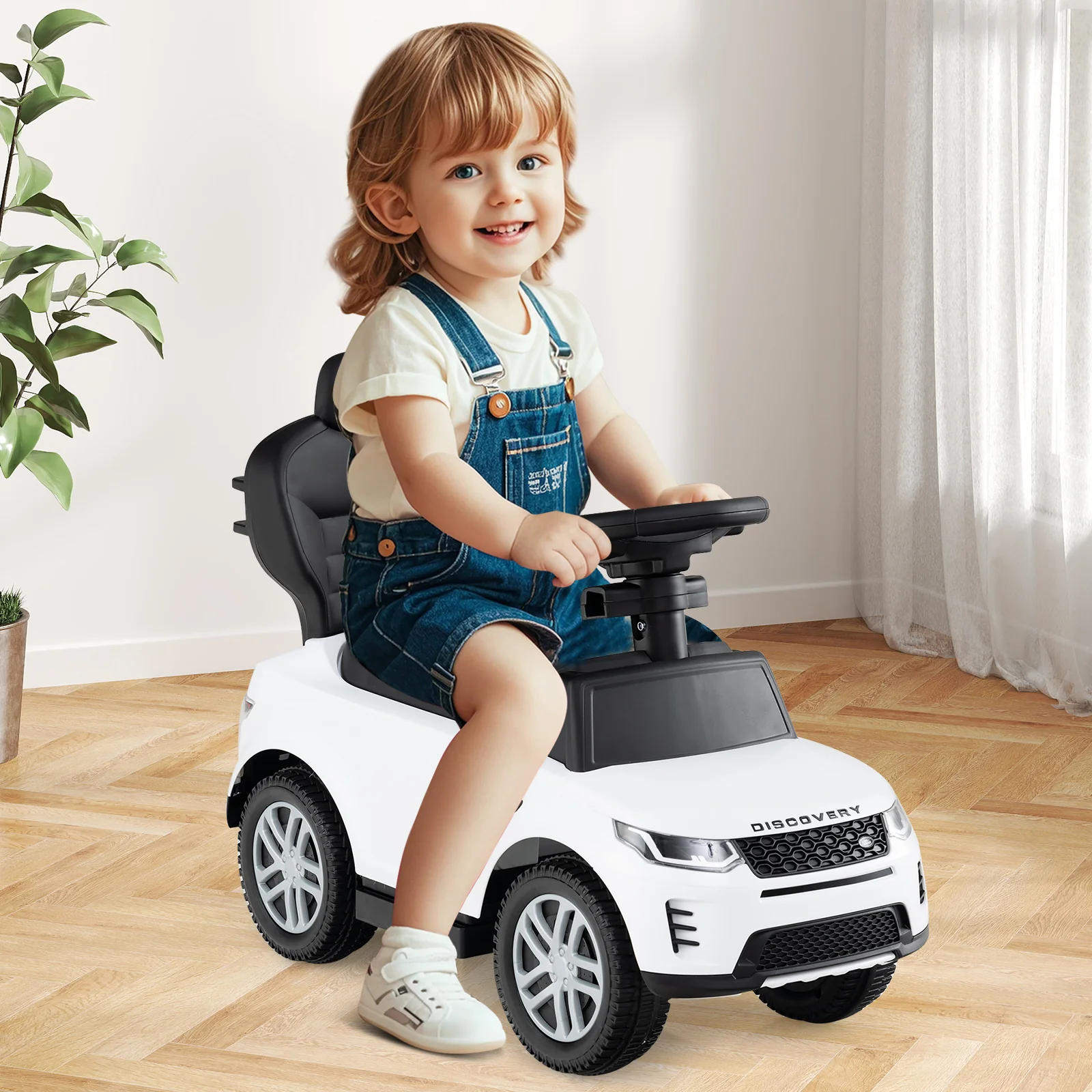 3 in 1 Push Car for Toddlers, Licensed Land Rover Discovery Ride on Toy - Image 2