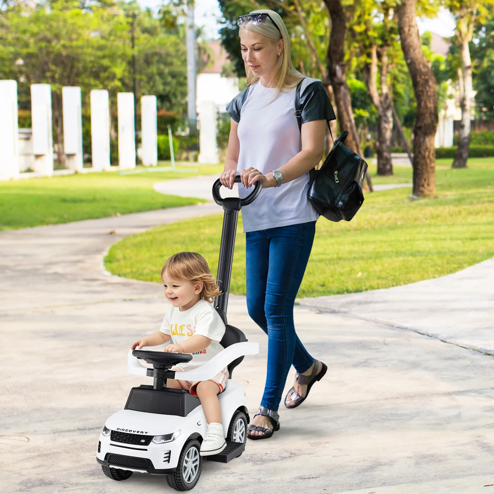 3 in 1 Push Car for Toddlers, Licensed Land Rover Discovery Ride on Toy - Image 8