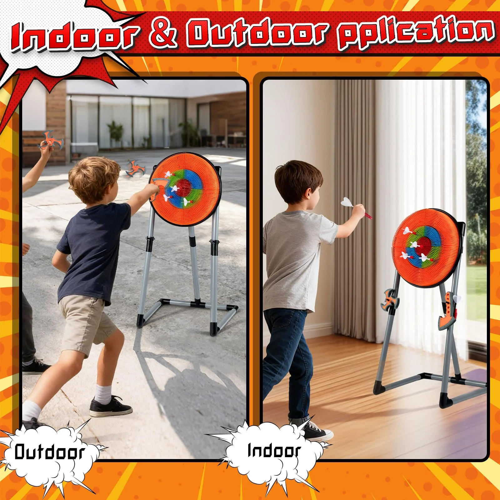 3 in 1 Throwing Target Set, Kids Throwing Game w/3 Throwing Axes - Image 6