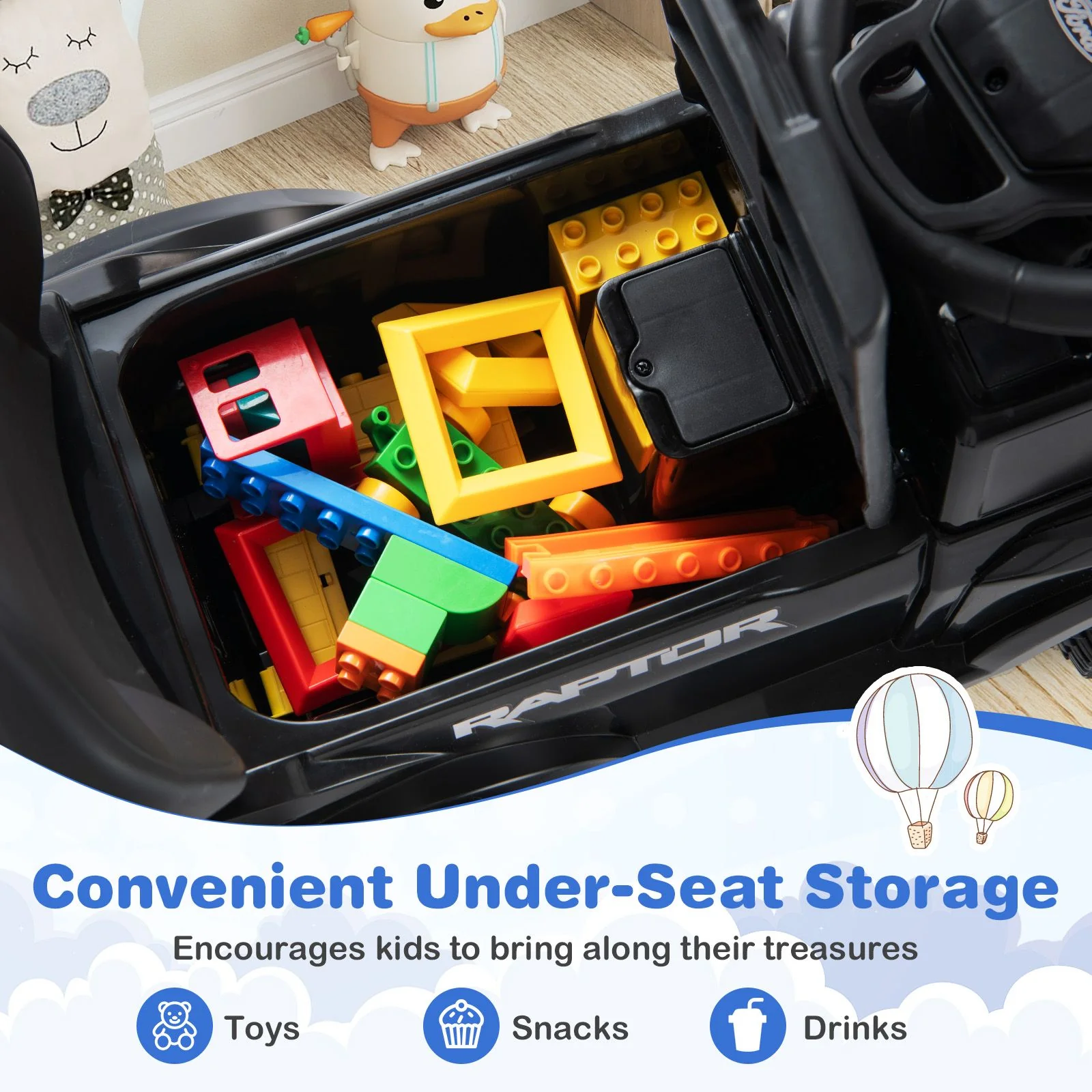 3-In-1 Toddler Push Car Licensed Ford With Ignition Sound and LED Lights - Image 8