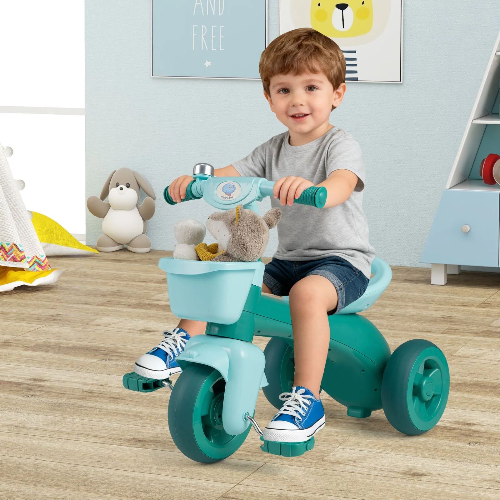 3-Wheel Children Balance Bike with Ergonomic Seat and Non-slip Handle - Image 2
