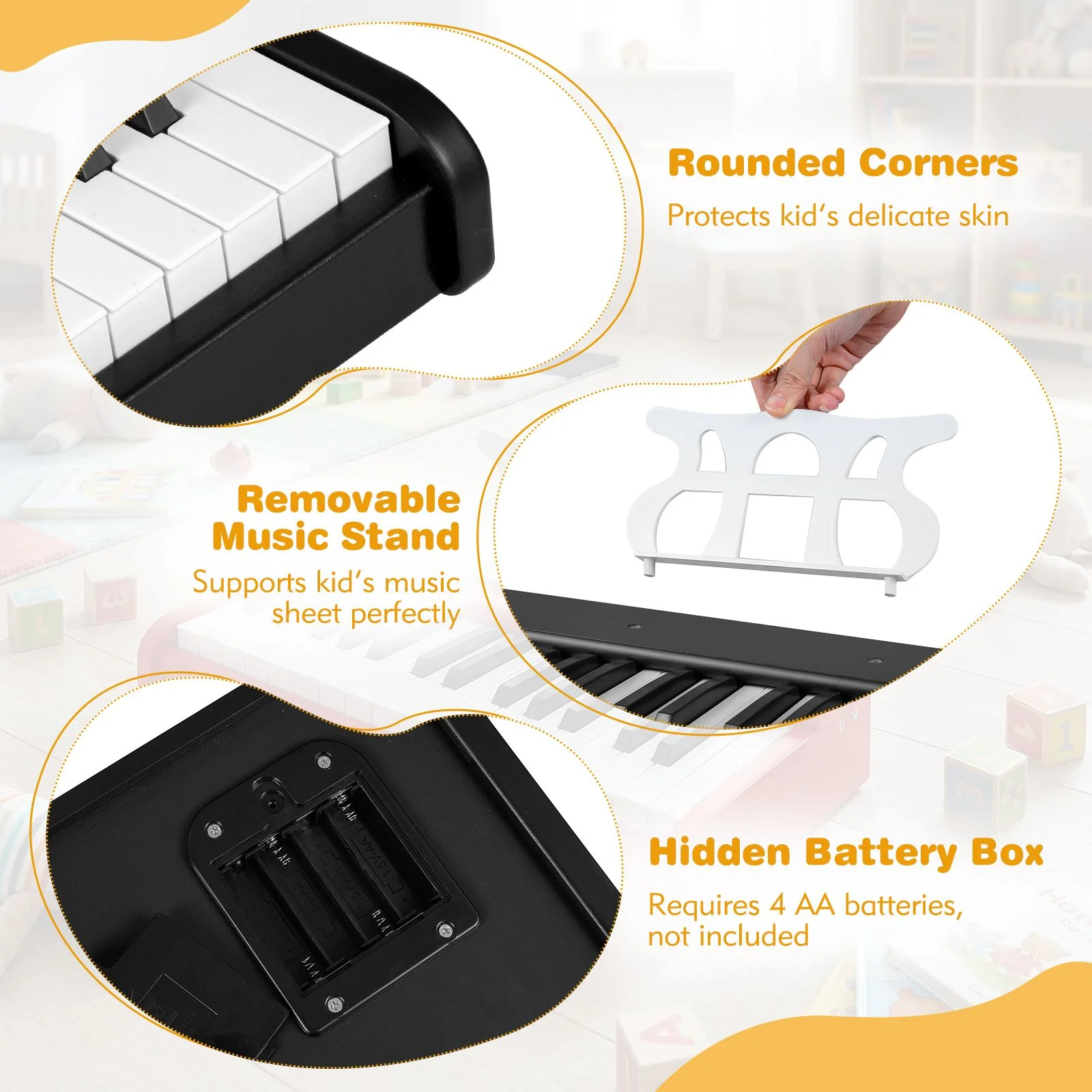 30 Keys Mini Digital Piano with Removable Music Stand for Boys and Girls - Image 8