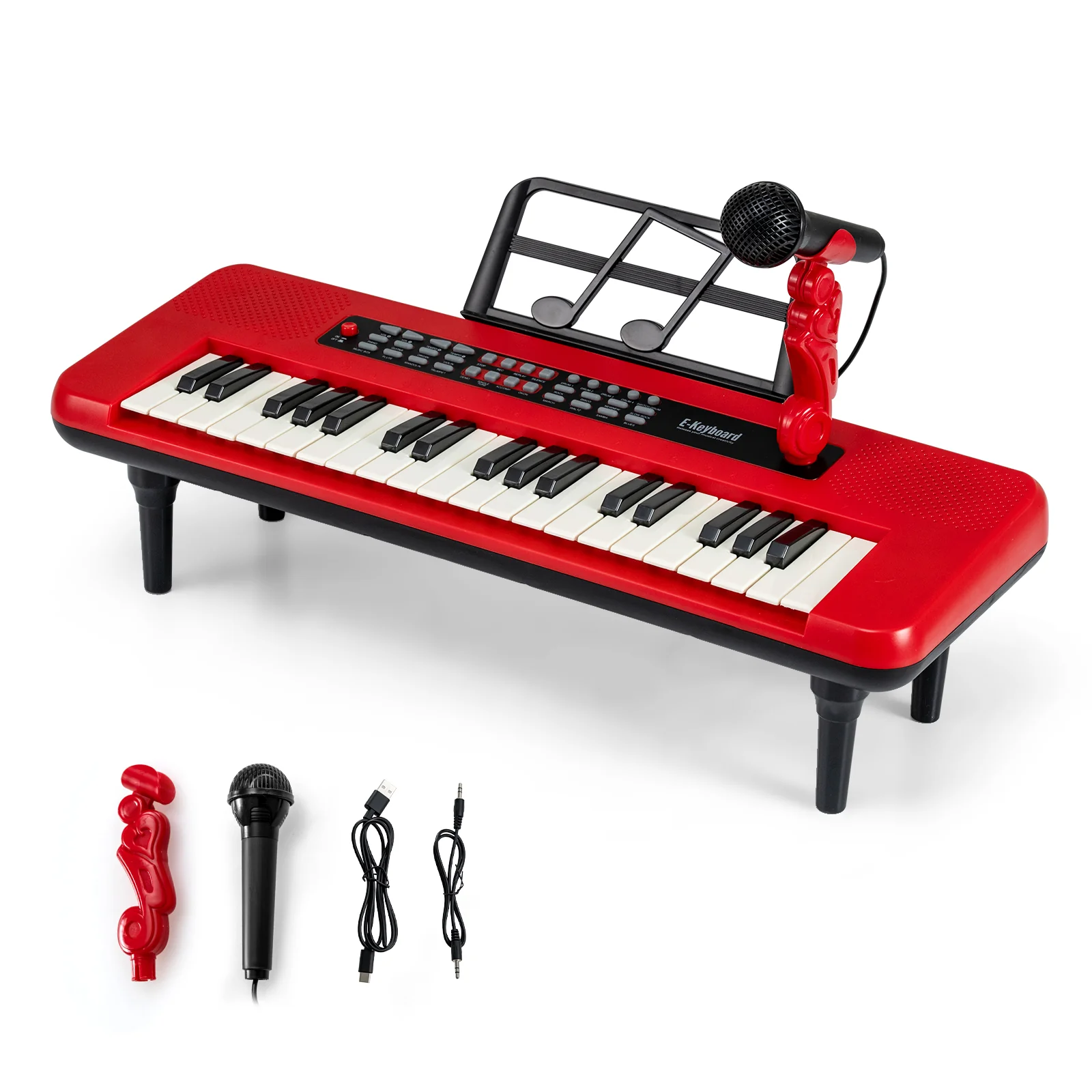 37 Keys Kids Piano Keyboard, Portable Musical Toy with Microphone & Music Stand - Image 5