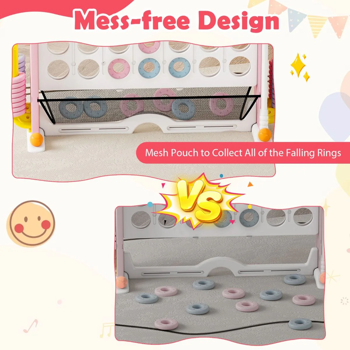 4-in-a-Row Game Set with Mesh Pocket for Indoor & Outdoor Holiday Parties - Image 7