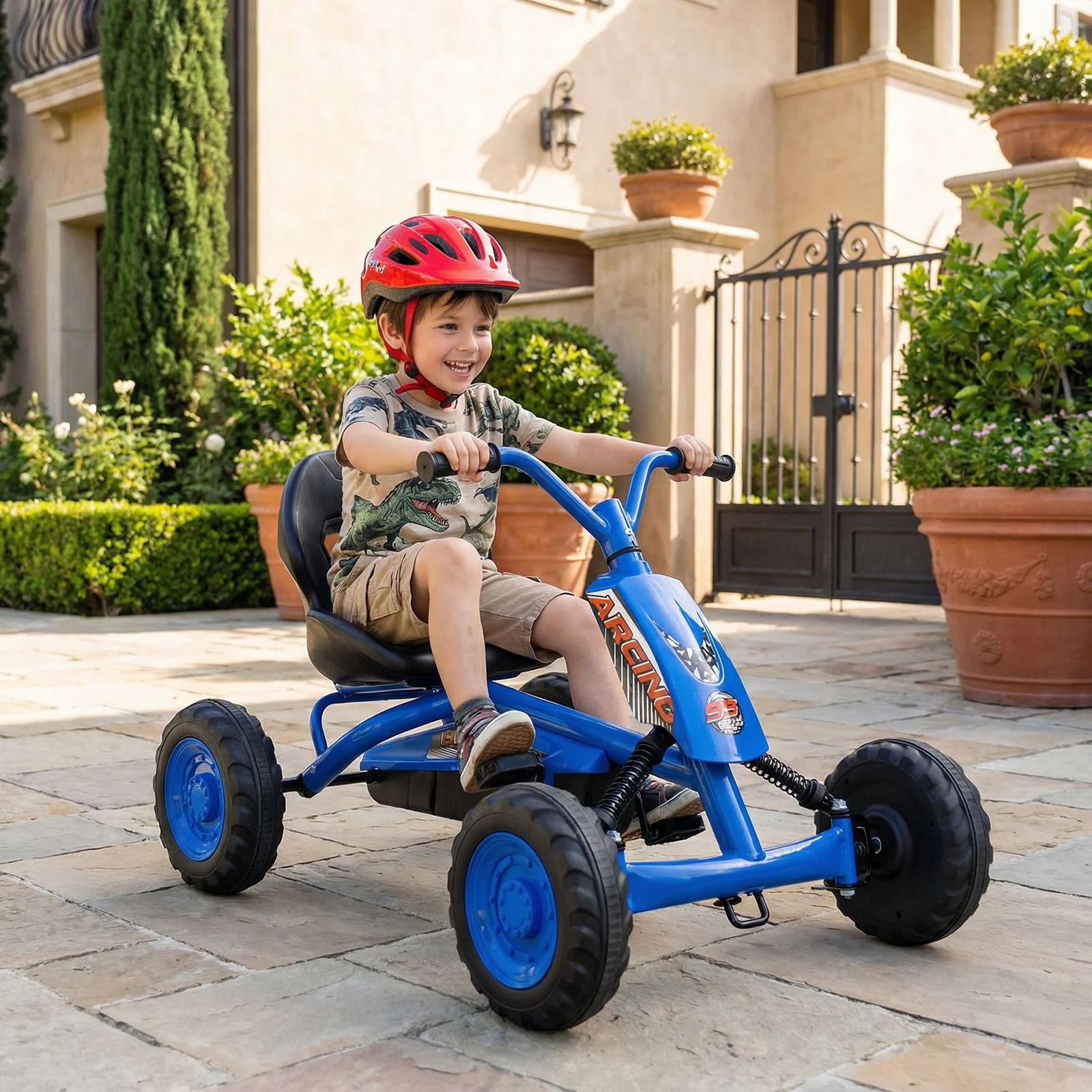 4 Wheel Toddler Ride On Pedal Car with Steering Handlebars - Image 2