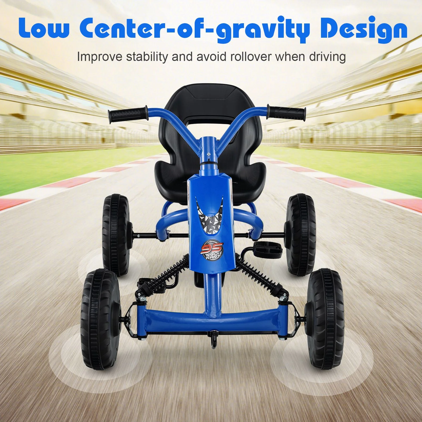 4 Wheel Toddler Ride On Pedal Car with Steering Handlebars - Image 8