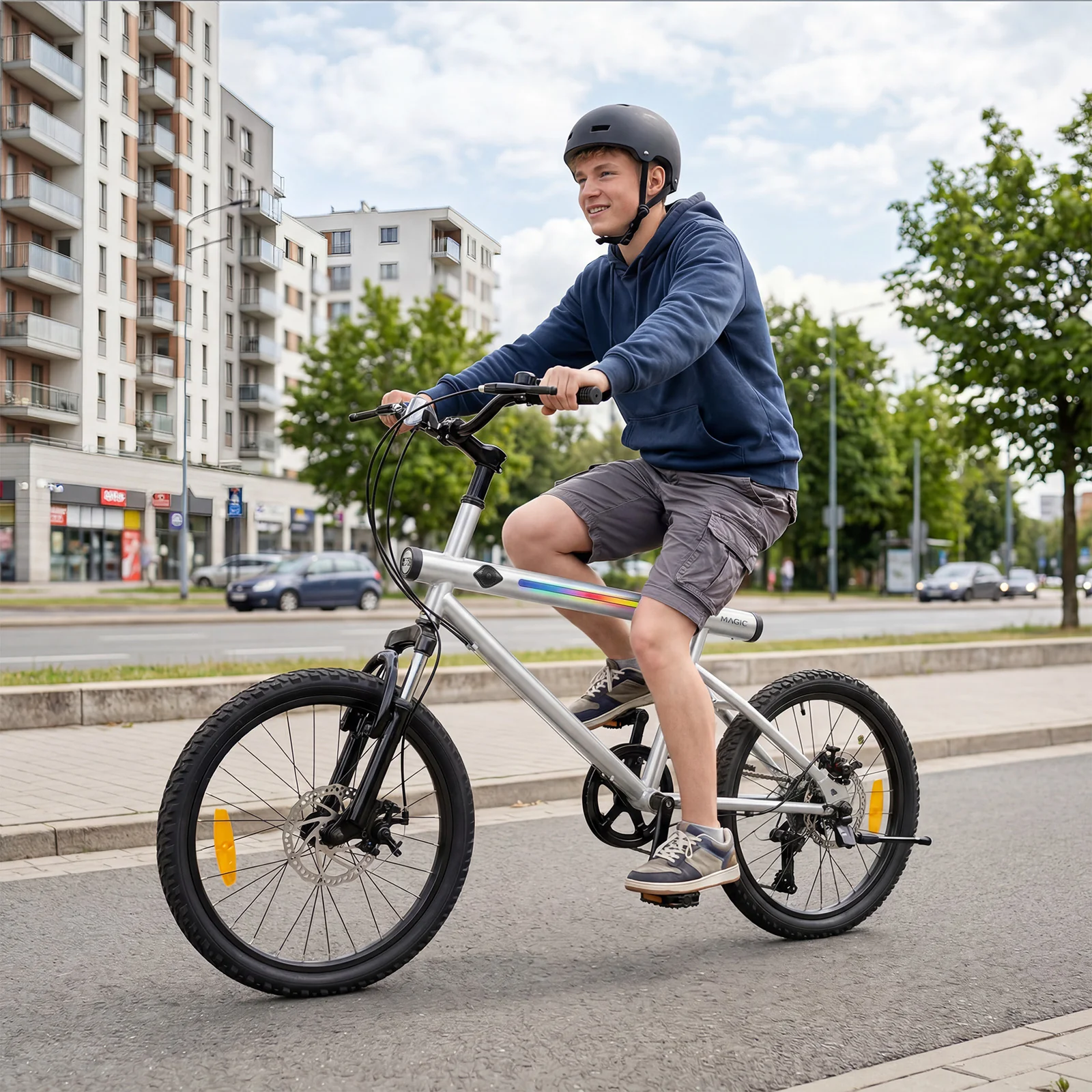 6-Speed Commuter Bicycle with Stereo Speakers and 2 Disc Brakes - Image 2