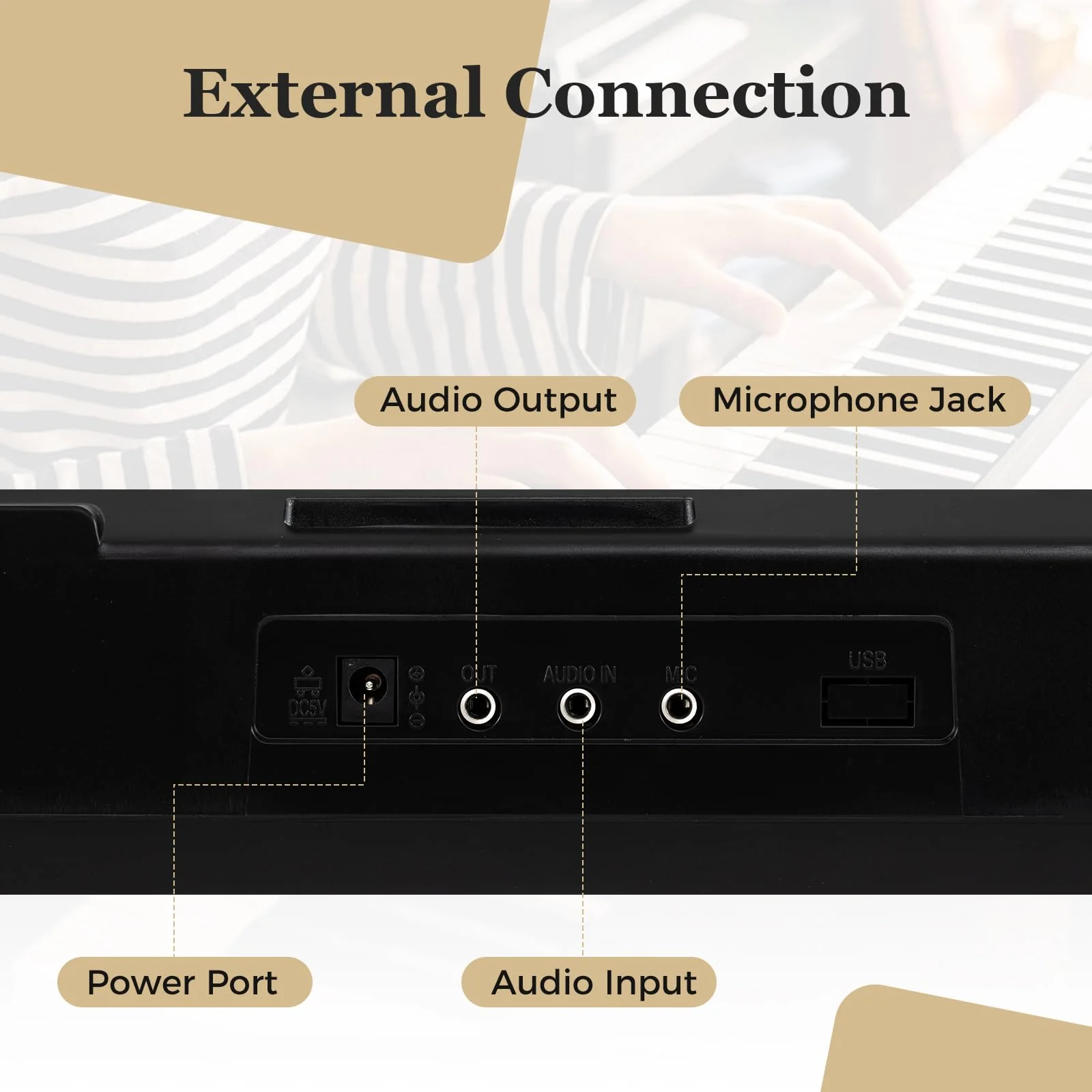 61 Keys Portable Keyboard for Beginners, Electric Piano Keyboard Kit - Image 9