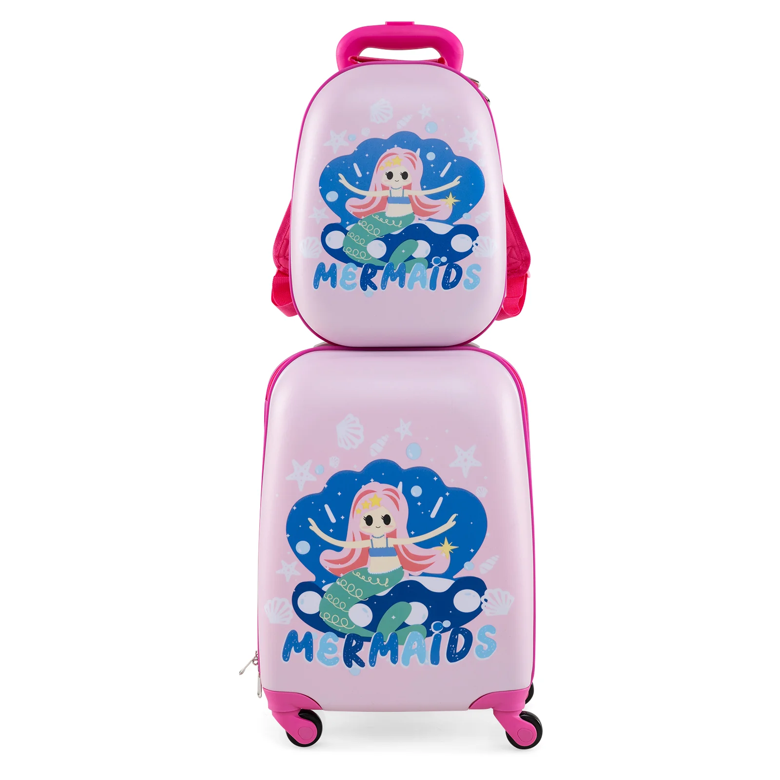 BABY JOY 2 PCS Kids Luggage Set, 13" & 16" Kids Carry On Suitcase Set - Image 14