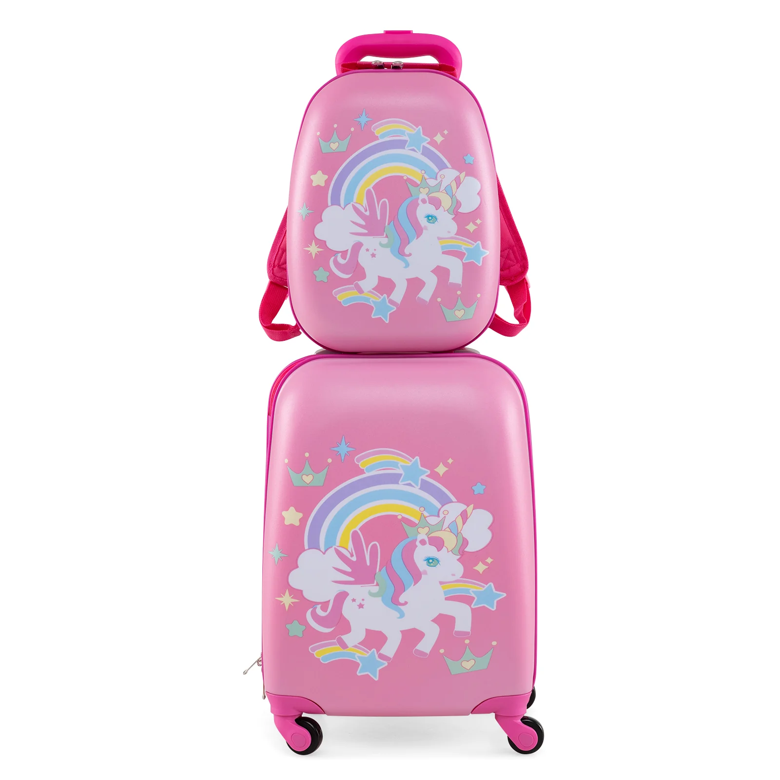 BABY JOY 2 PCS Kids Luggage Set, 13" & 16" Kids Carry On Suitcase Set - Image 15