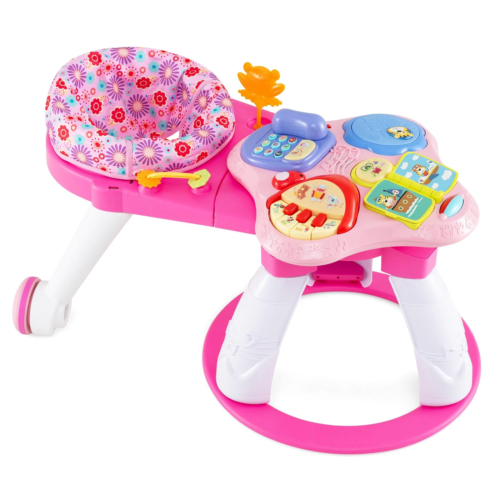 BABY JOY 3 in 1 Baby Stationary Activity Center, Kids Play Table Set w/Educational & Music Function Tabletop - Image 10