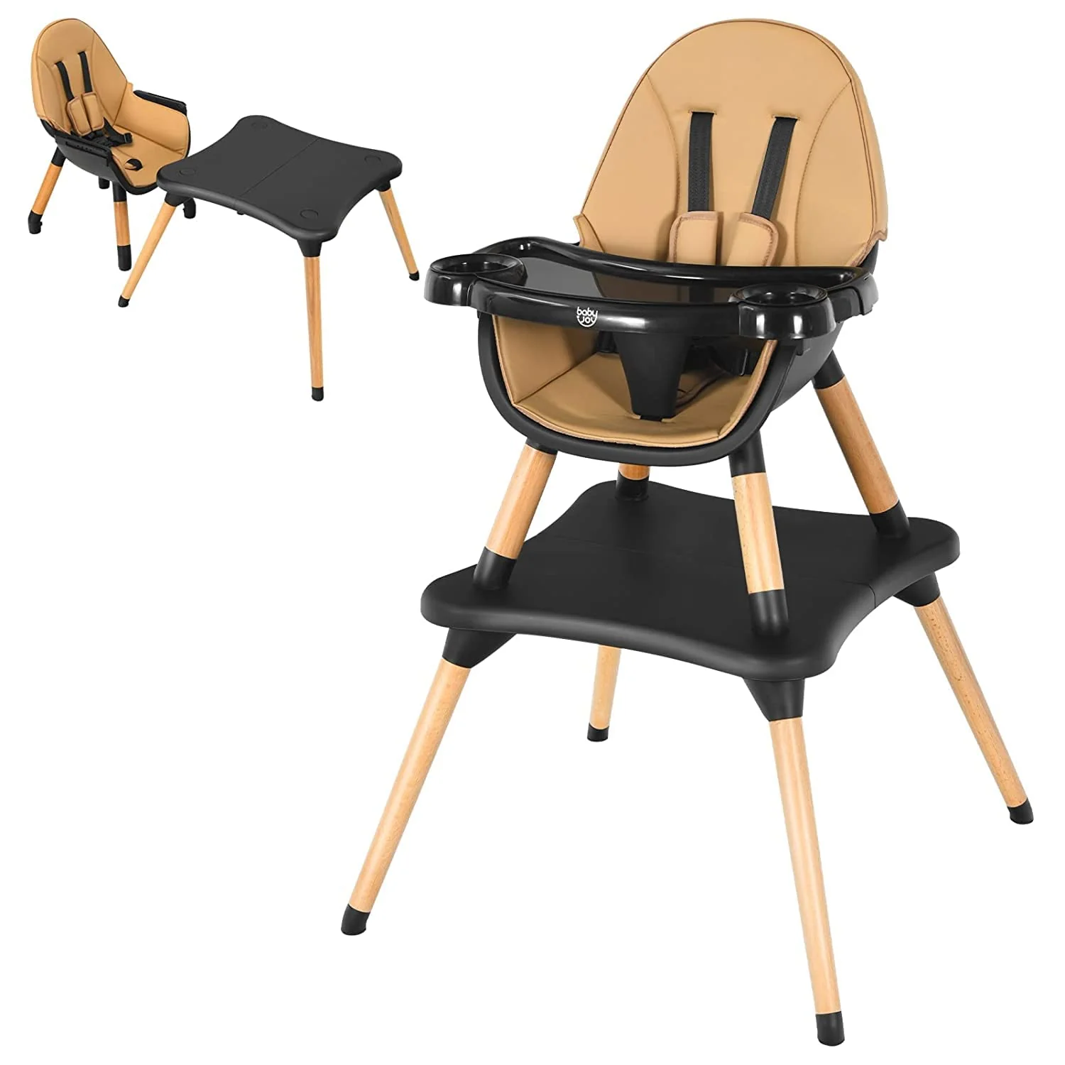 BABY JOY 5 in 1 High Chair, Convertible High Chairs for Babies and Toddlers/Booster Seat/Table and Chair Set - Image 10