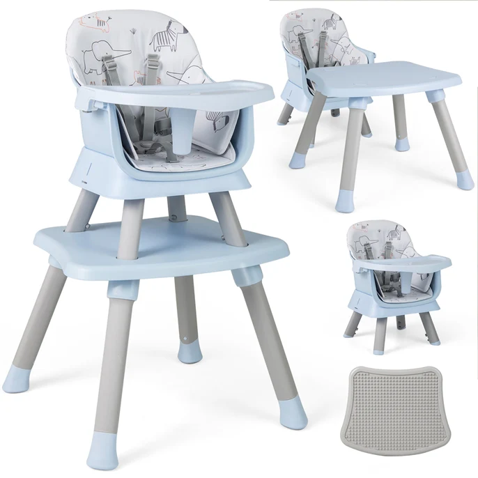 BABY JOY 8 in 1 Baby Highchair Convertible High Chair for Infants w/Adjustable & Washable Tray - Image 11