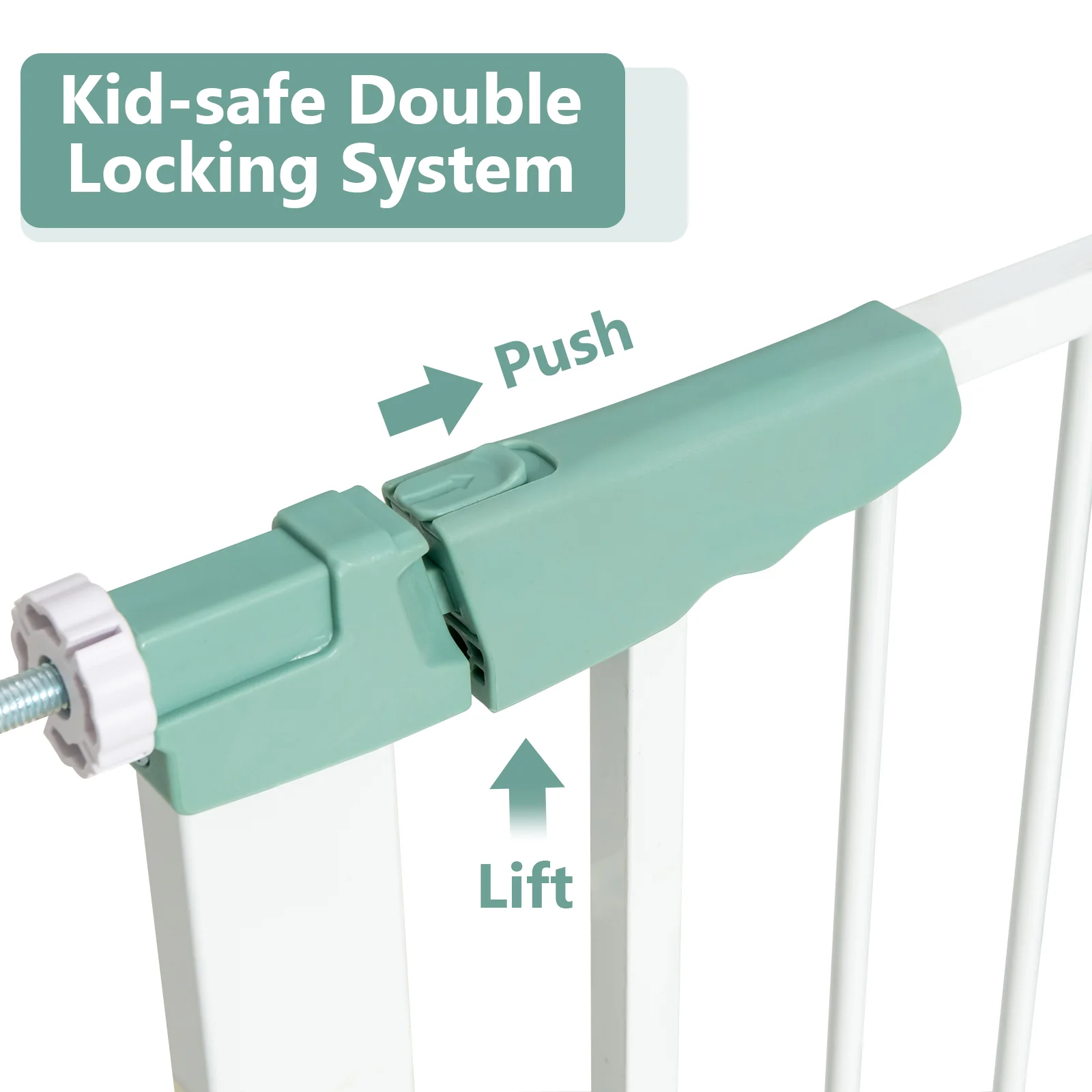 BABY JOY Baby Gate 76-132 cm, Auto Close Safety Banister for Kids and Pets - Image 6
