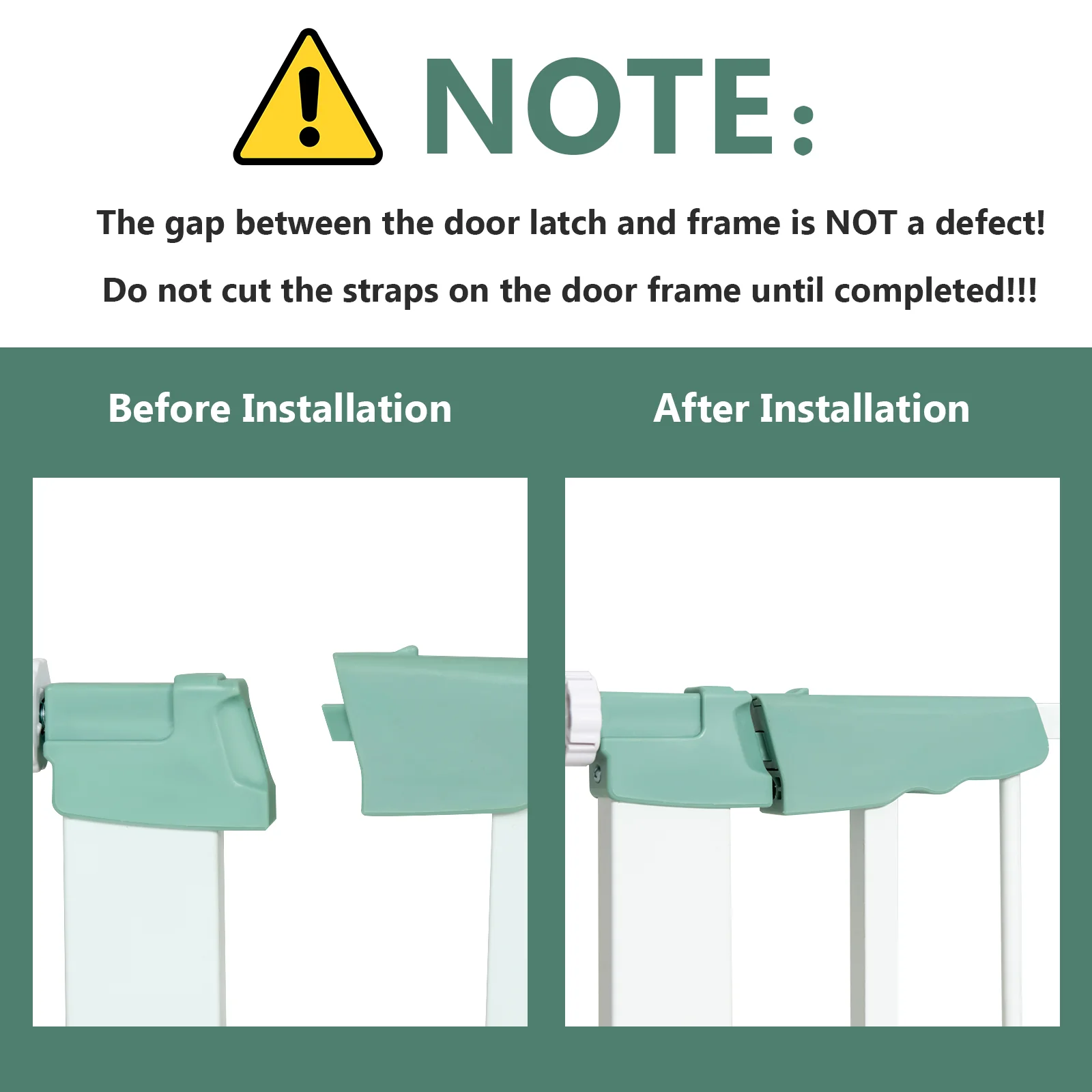 BABY JOY Baby Gate 76-132 cm, Auto Close Safety Banister for Kids and Pets - Image 9