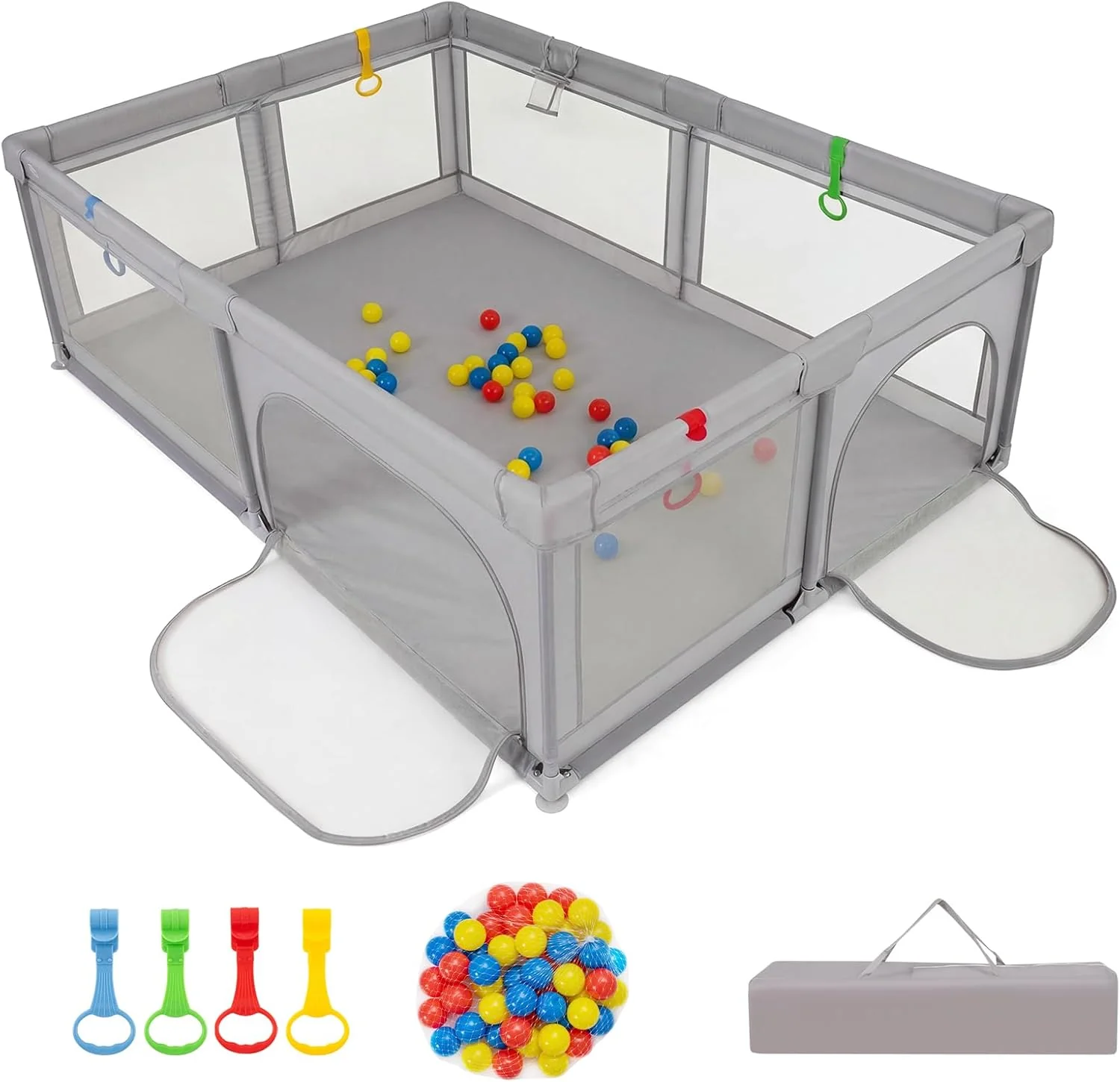 Baby Playpen with Foldable Mat for Infants and Toddlers - Image 9