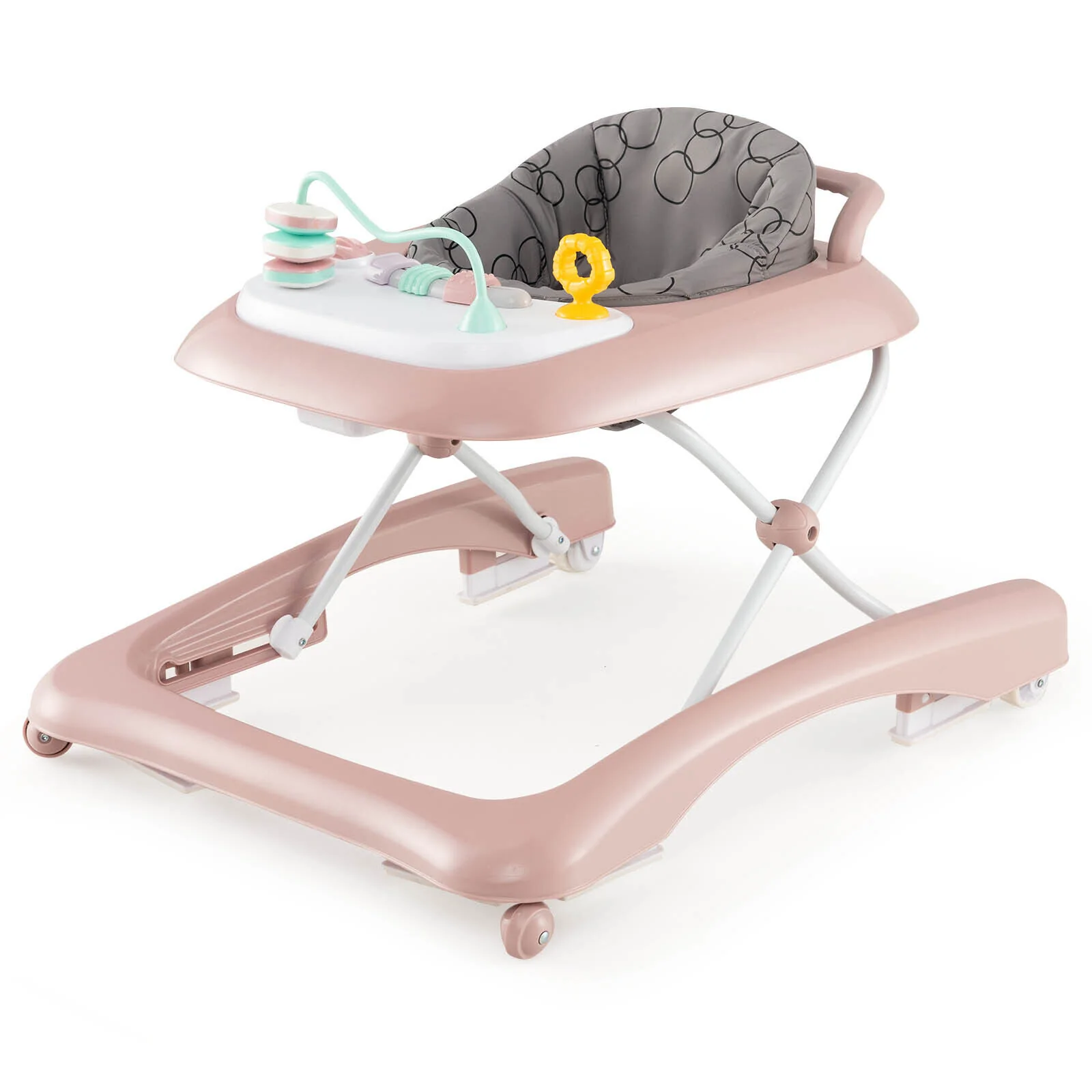 BABY JOY Foldable 3 in 1 Baby Walker Adjustable Toddler Walker Activity Center - Image 10