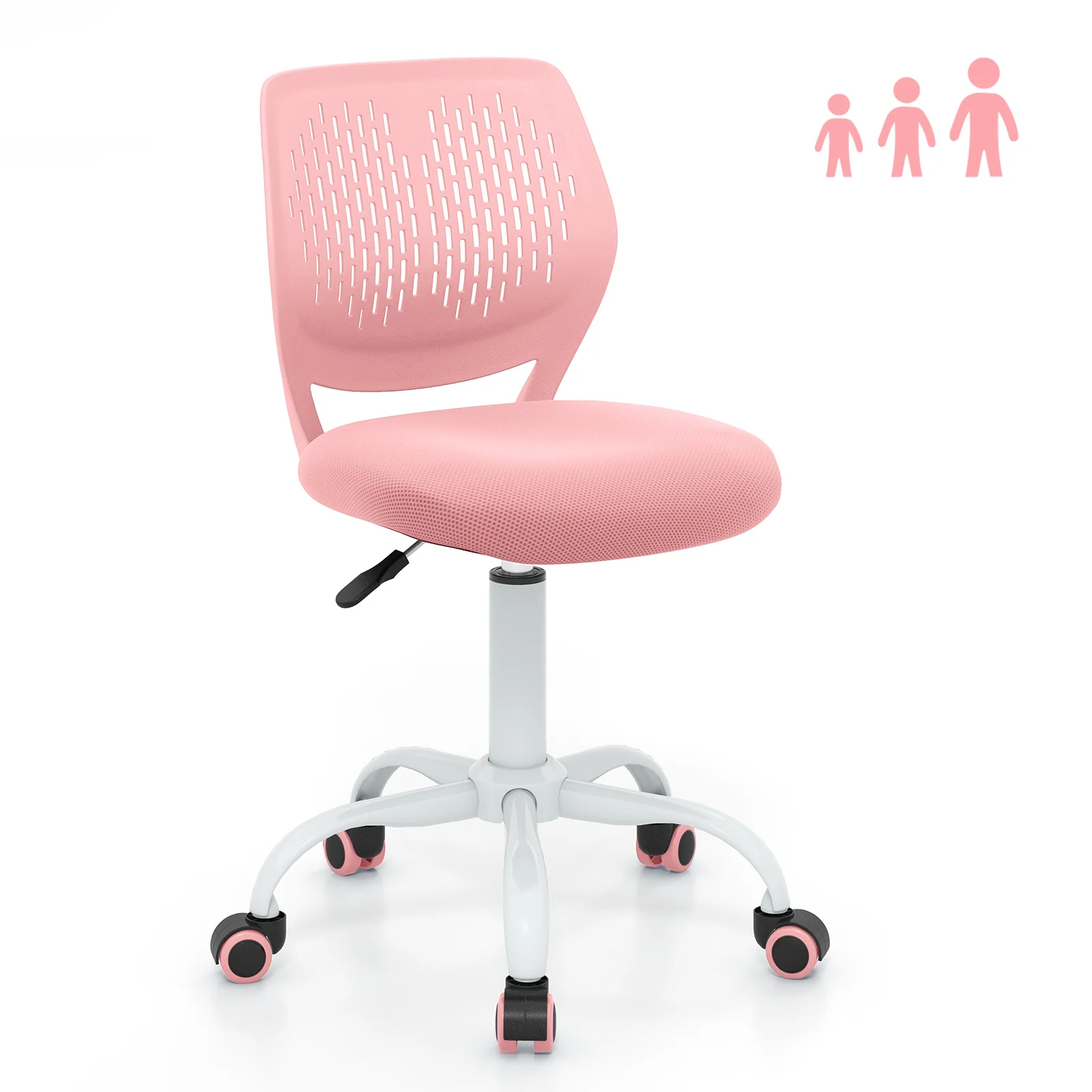 BABY JOY Height-Adjustable Ergonomic Kids Desk Chair, Kids Mesh Computer Chair - Image 14