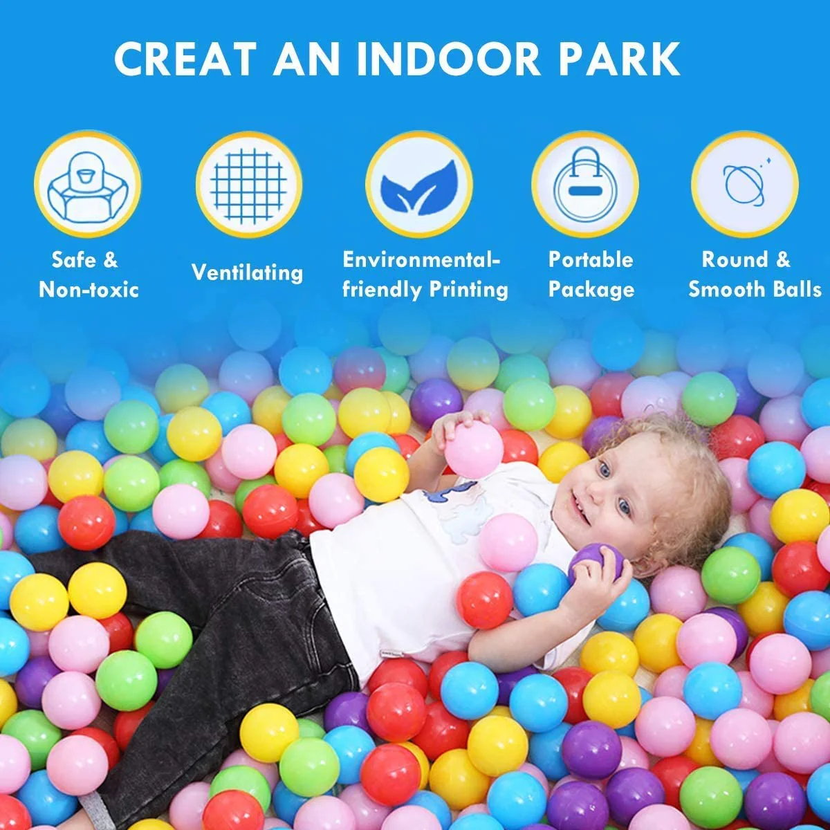 BABY JOY Kids Play House, Children Pop Up Toys Play Tent with 100 Ocean Balls & Carry Bag - Image 4