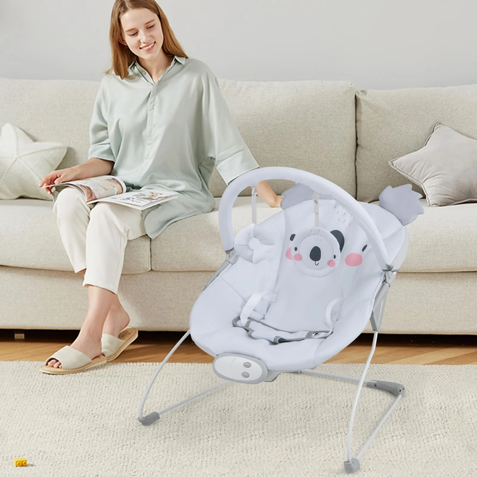 BABY JOY Portable Baby Bouncer - Image 2