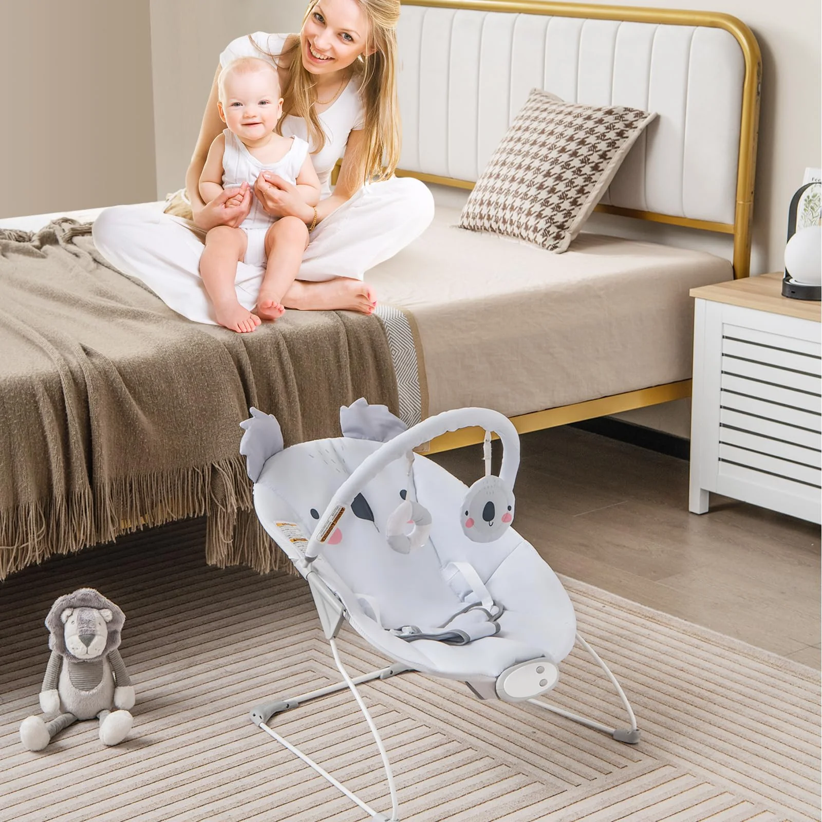 BABY JOY Portable Baby Bouncer - Image 3