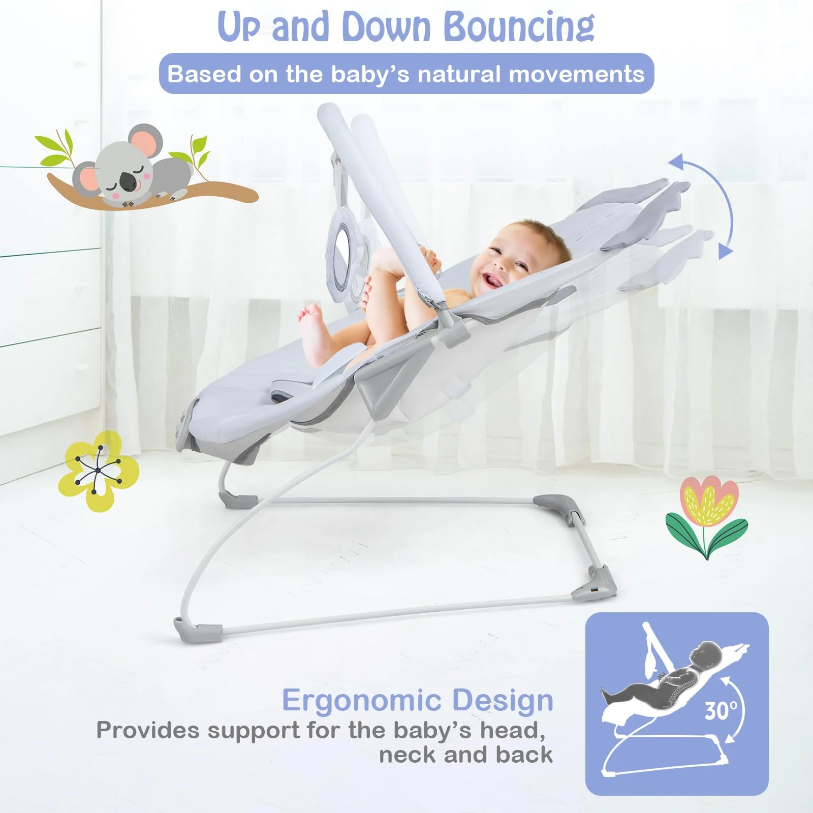 BABY JOY Portable Baby Bouncer - Image 4