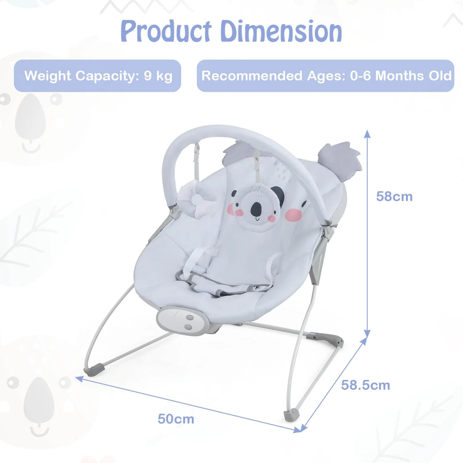 BABY JOY Portable Baby Bouncer - Image 8