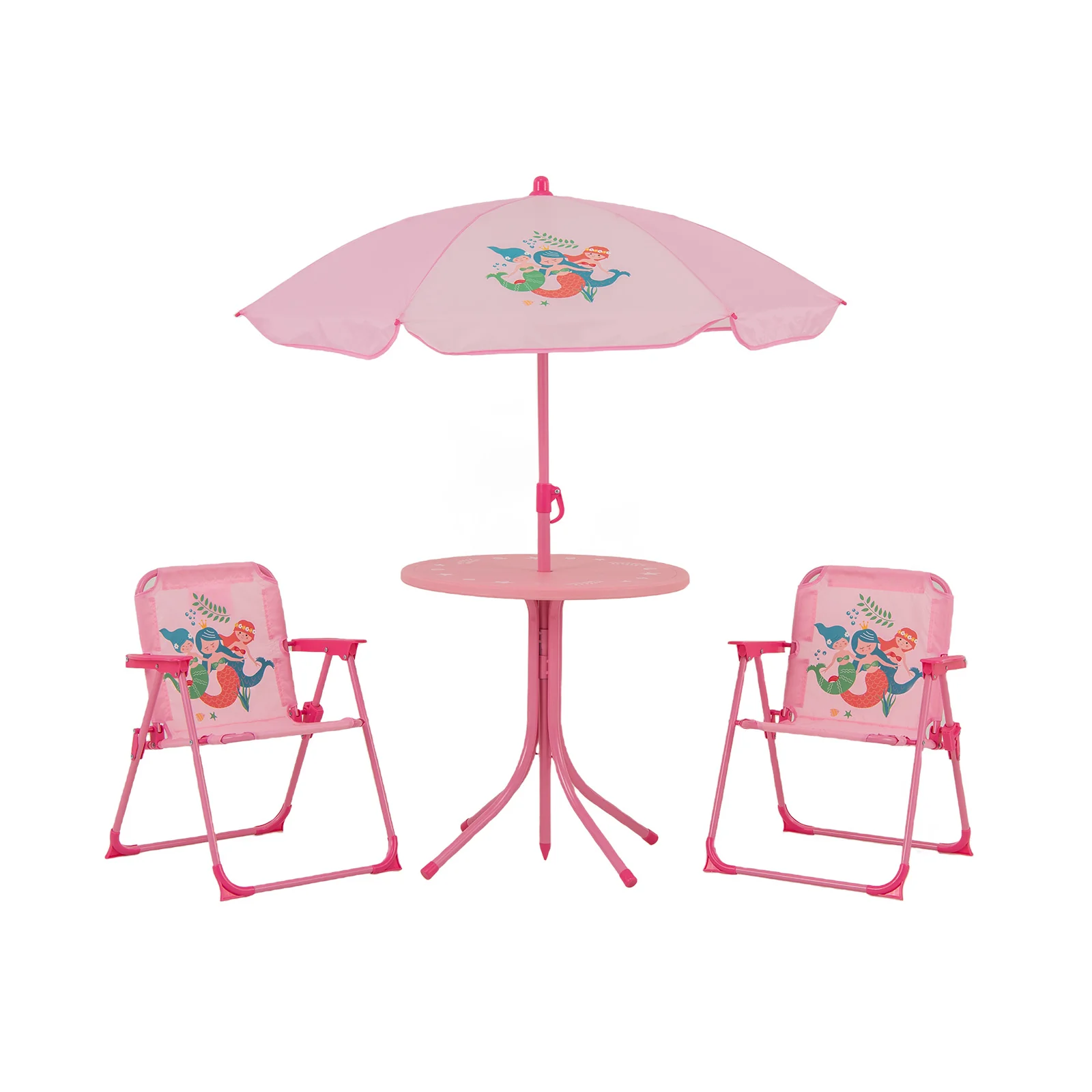 Baby Joy Toddler Outdoor Activity Table with 2 Folding Chairs & a Height Adjustable Umbrella - Image 12