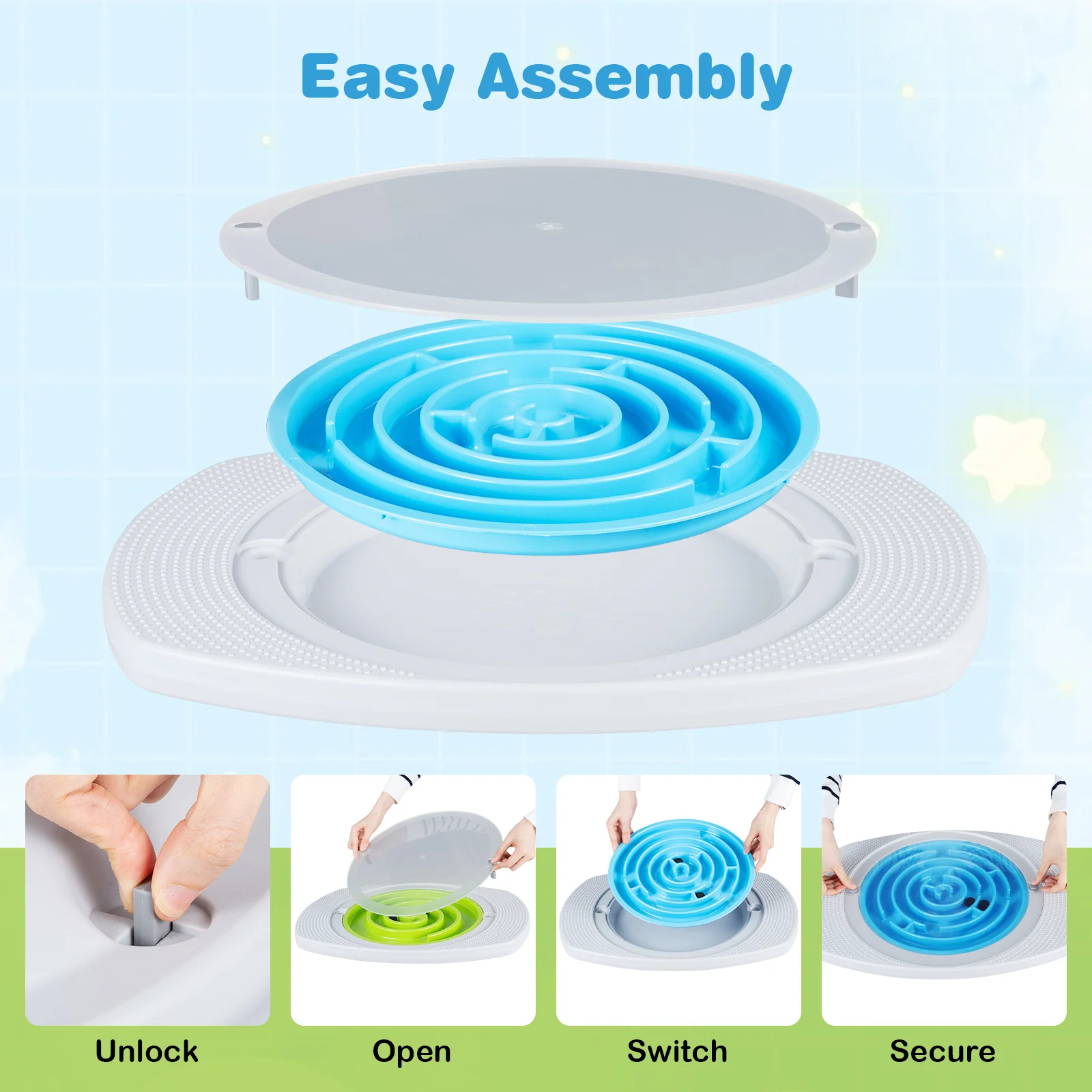 Balance Board for Kids with 3 Maze Discs & 2 Balls 2-in-1 Wobble Board for Sensory Training - Image 7