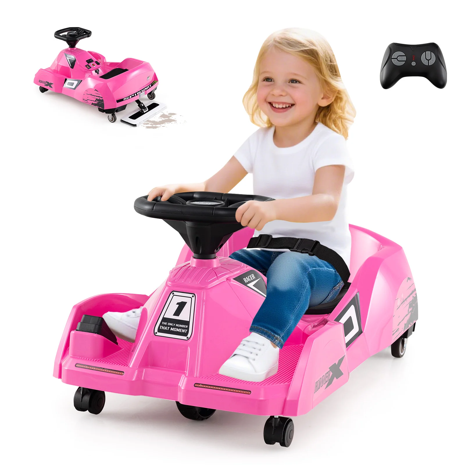 Electric Cleaning Go Kart, Battery Powered Go Cart Clean Car for Boys & Girls 2-5 Years Old - Image 11