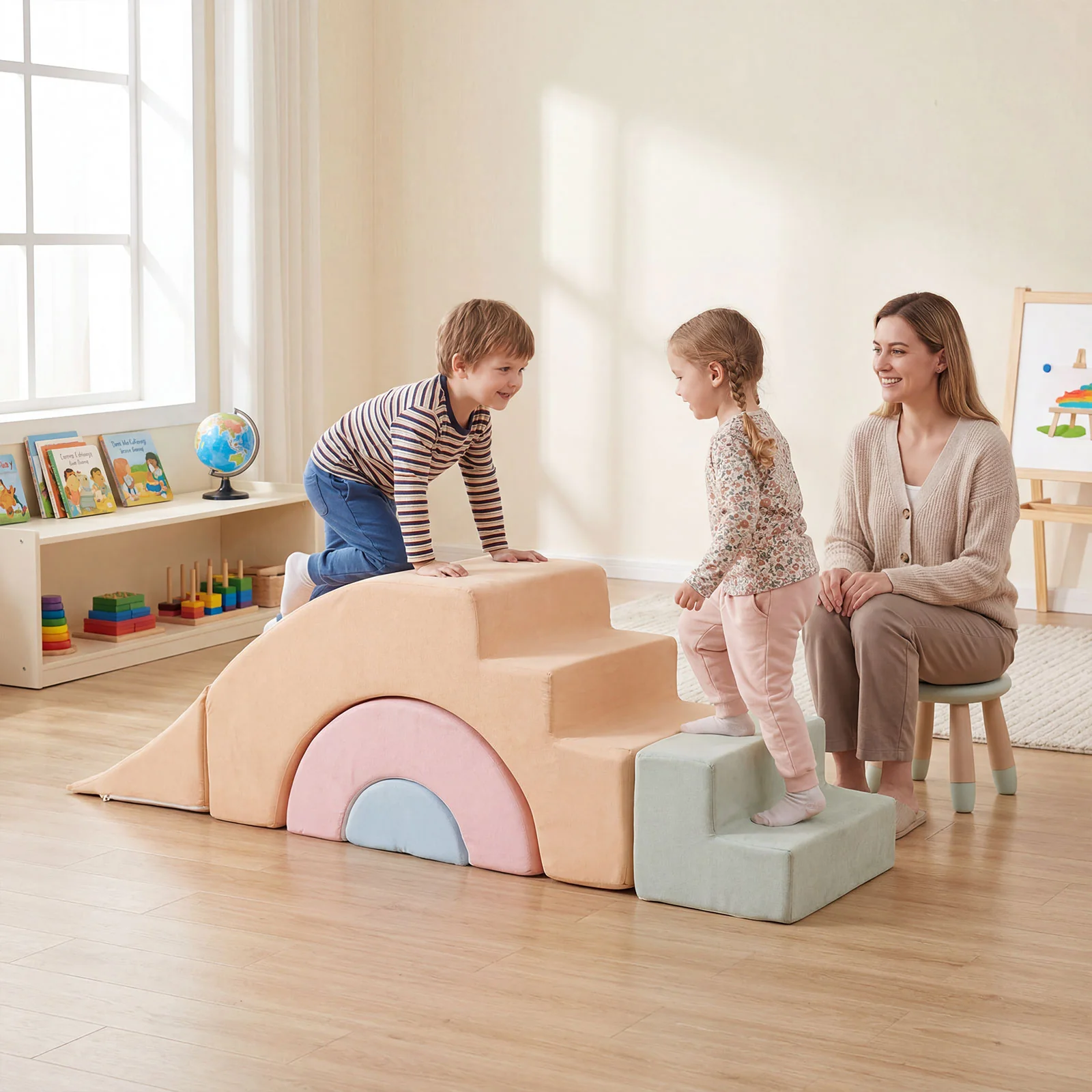5-Piece Foam Climbing Blocks for Toddlers, Kids Climb Toys, Soft Play Set for Babies - Image 2