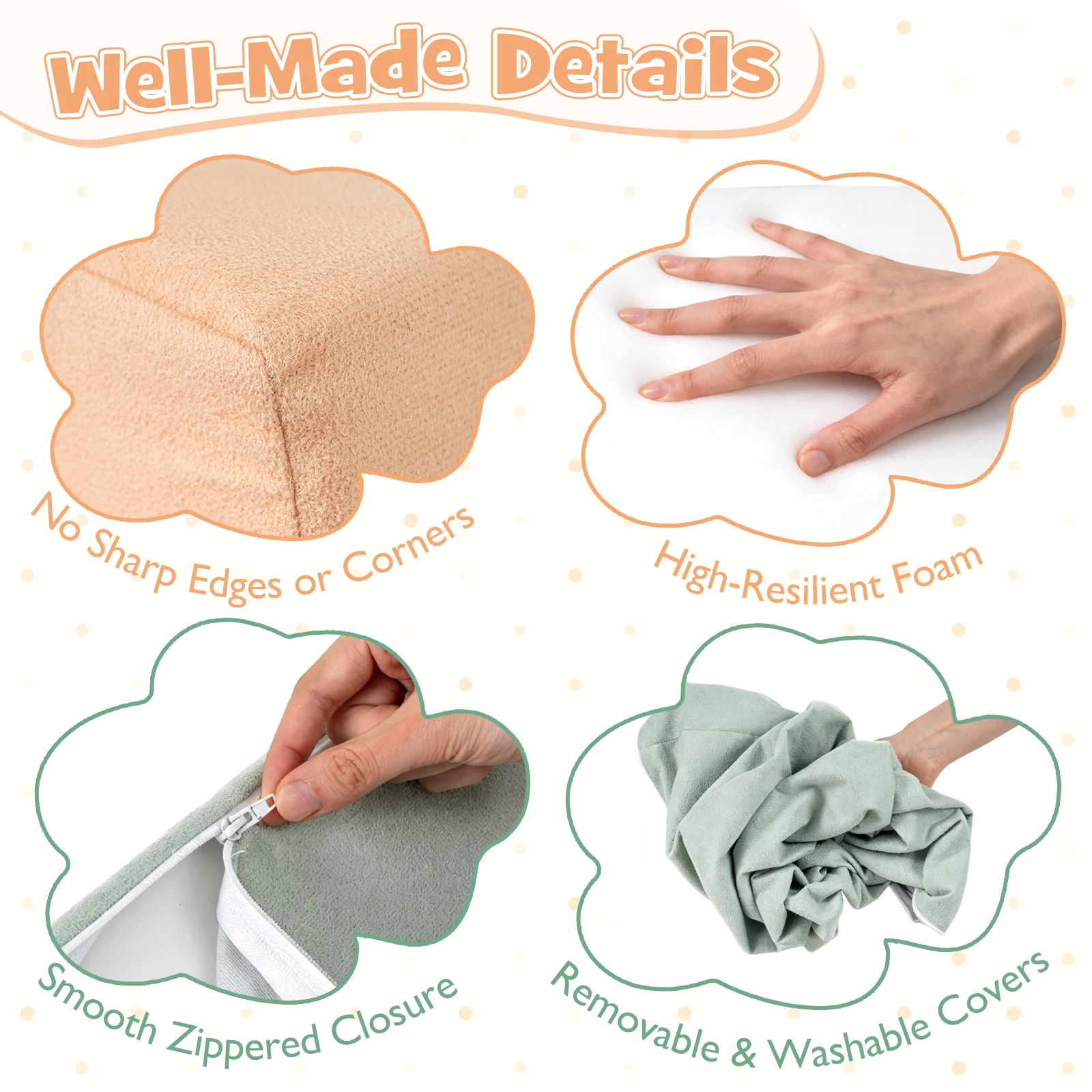 5-Piece Foam Climbing Blocks for Toddlers, Kids Climb Toys, Soft Play Set for Babies - Image 4