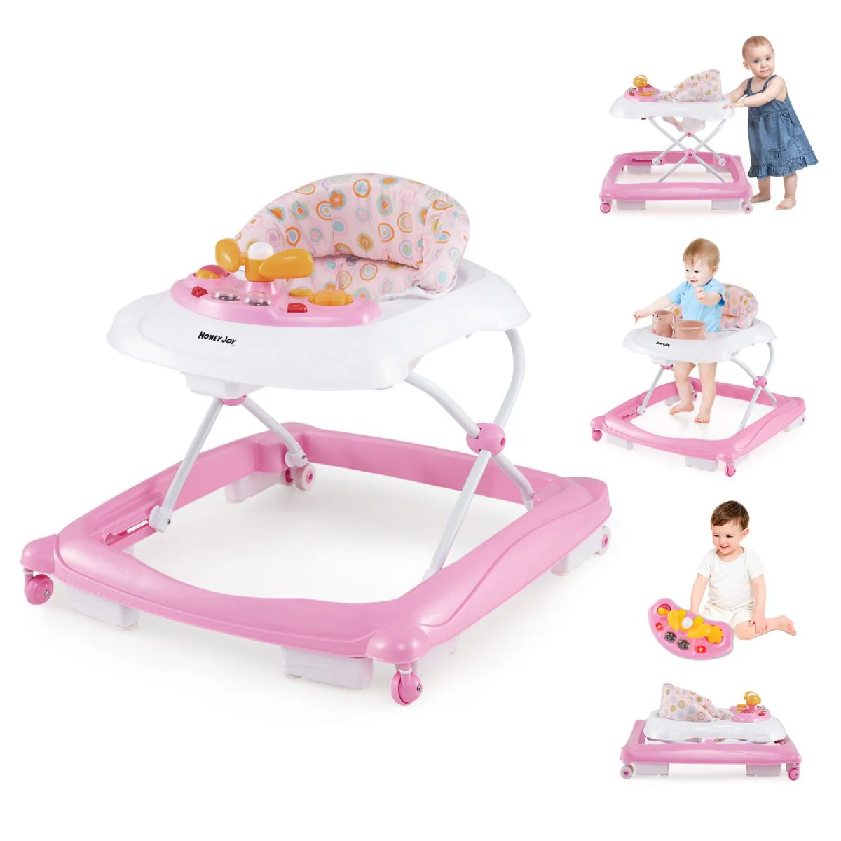 Foldable Baby Walker Toddler Activity Center Push Walker - Image 11