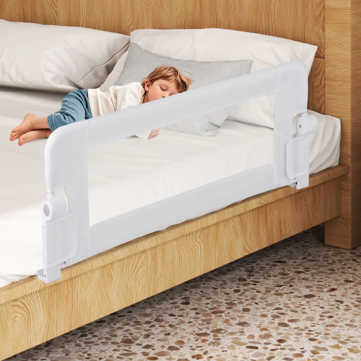 Foldable Bed Rail for Toddlers with Detachable Oxford Fabric Cover - Image 3