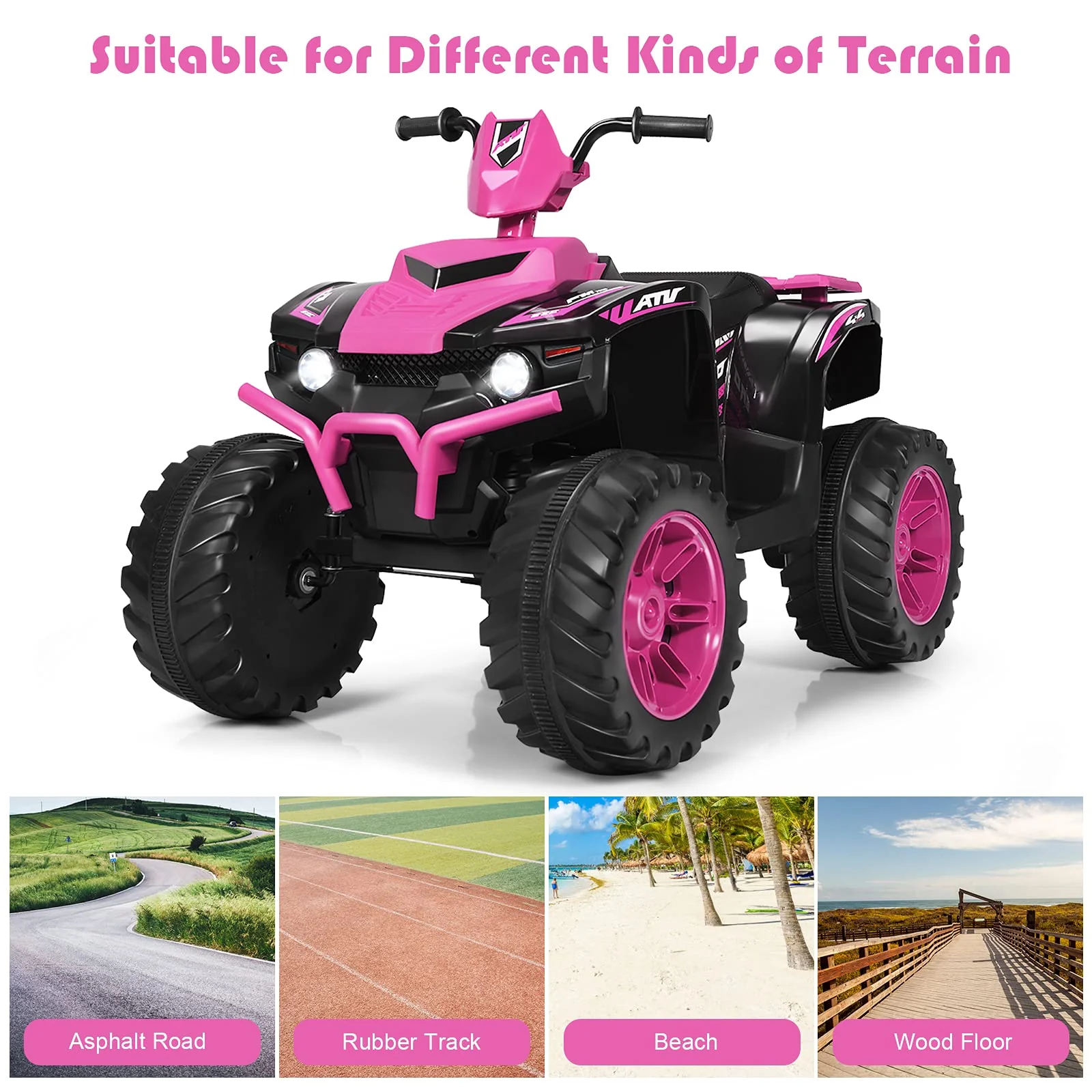 HONEY JOY 12V Electric ATV Ride on Car - Image 9
