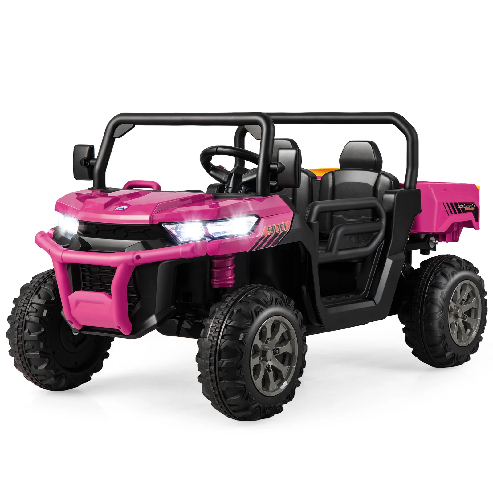 HONEY JOY 2-Seater Kids Ride On Dump Truck 12V Electric Tractor Remote Control - Image 10